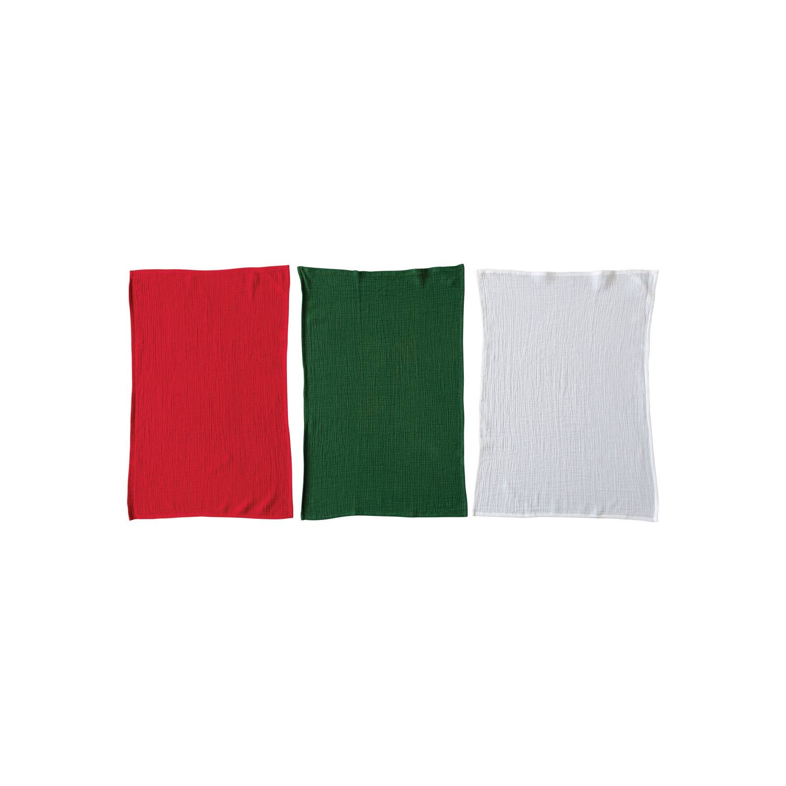 Hello Honey® 28" Green Woven Cotton Double Cloth Tea Towels, 3ct.
