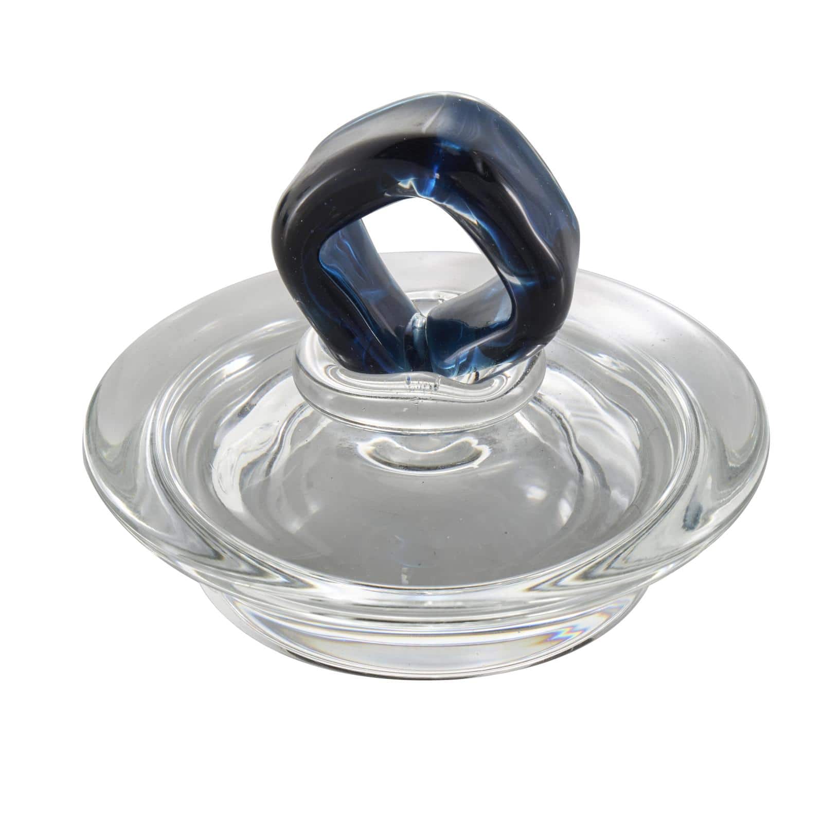 Glass Geometric Faceted Ombre Decorative Jars with Diamond Knobs