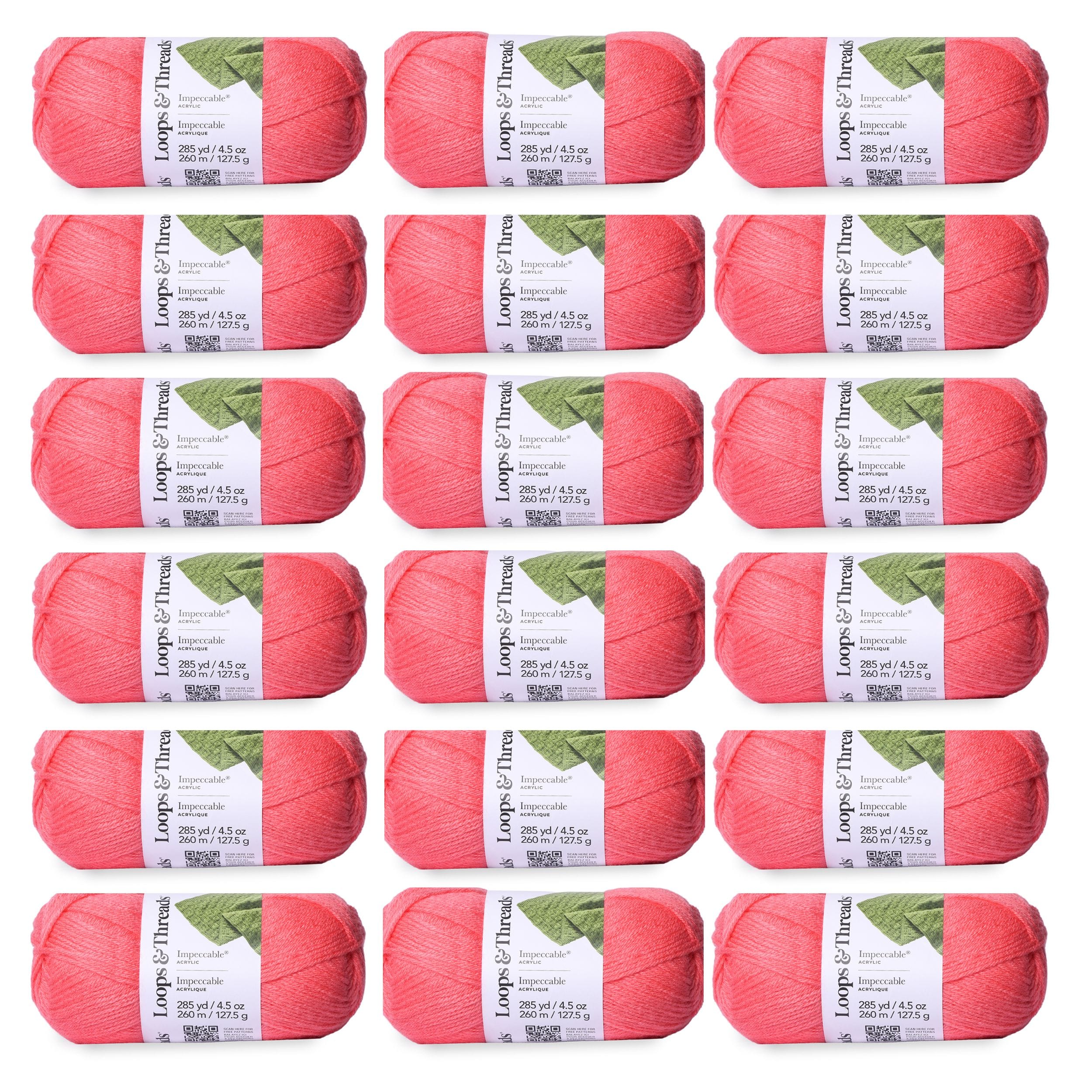 18 Pack: Impeccable® Solid Yarn by Loops & Threads®