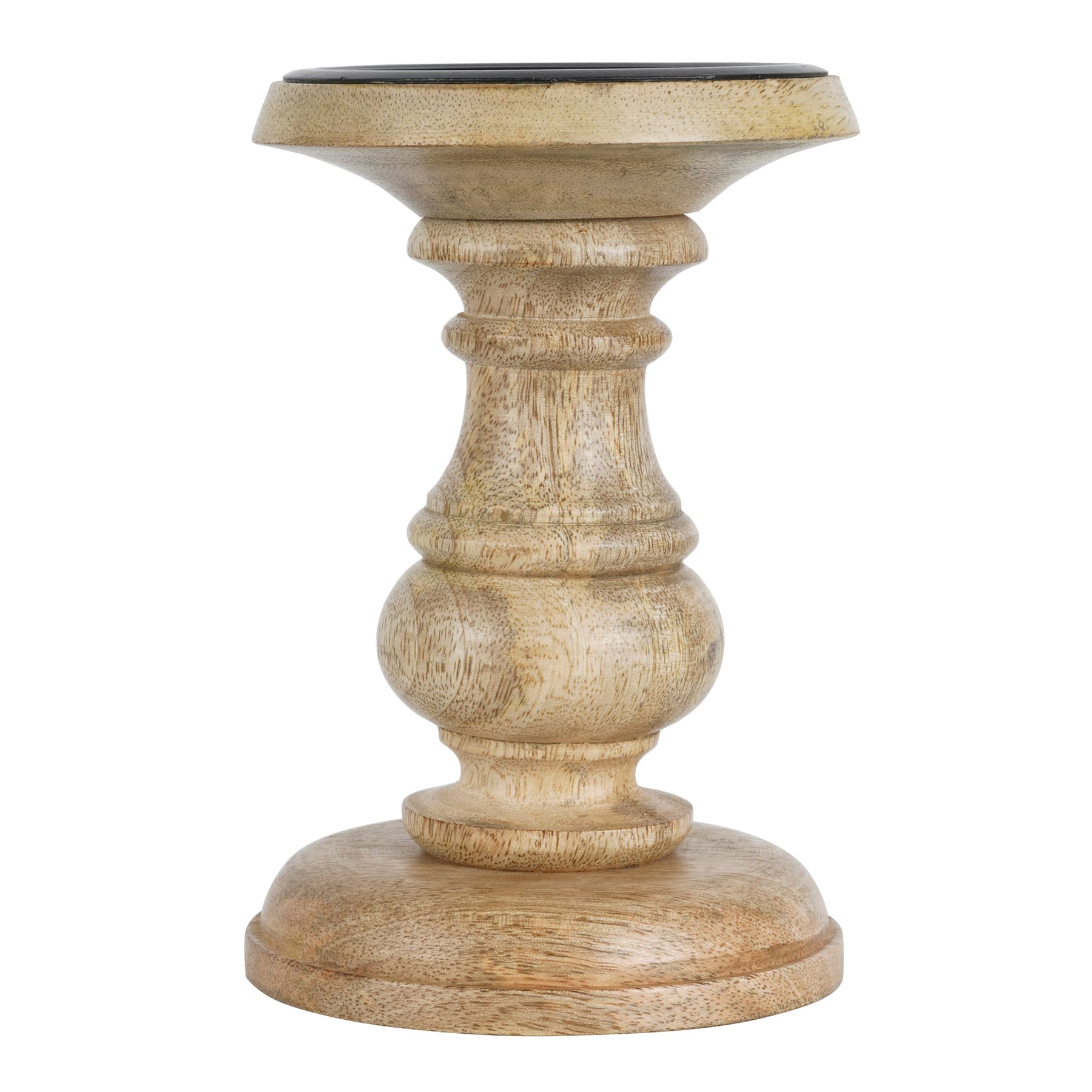 Wood Carved Pillar Candle Holder by Ashland®