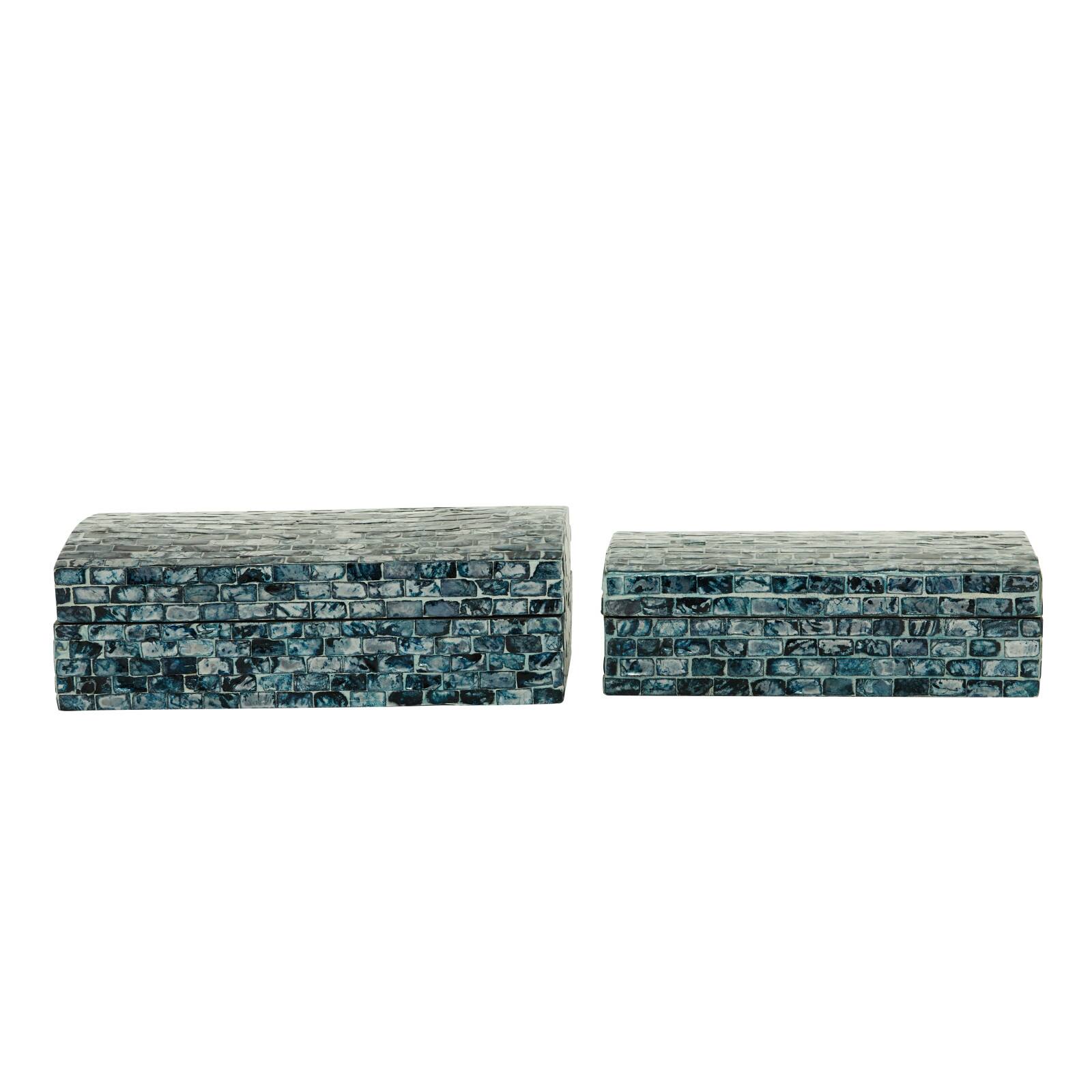 Blue Mother of Pearl Coastal Box Set