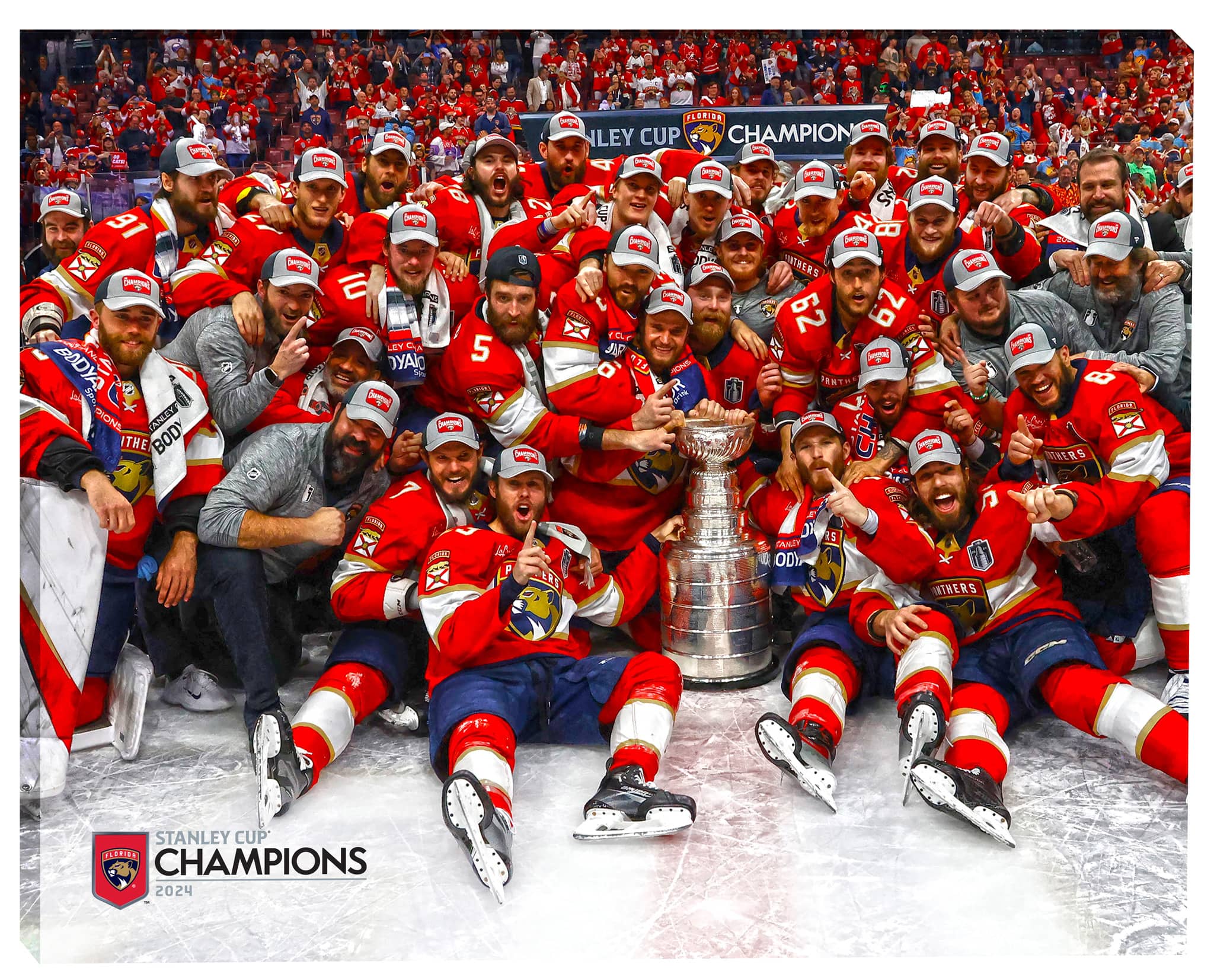 Florida Panthers 16" x 20" Canvas 2024 Stanley Cup 20" x 16"