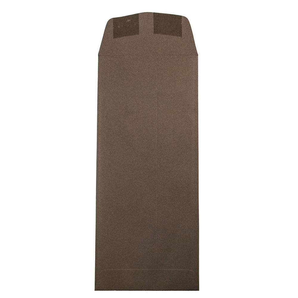 JAM Paper 4.5" x 10.375" Chocolate Brown Policy Business Envelopes, 50ct.
