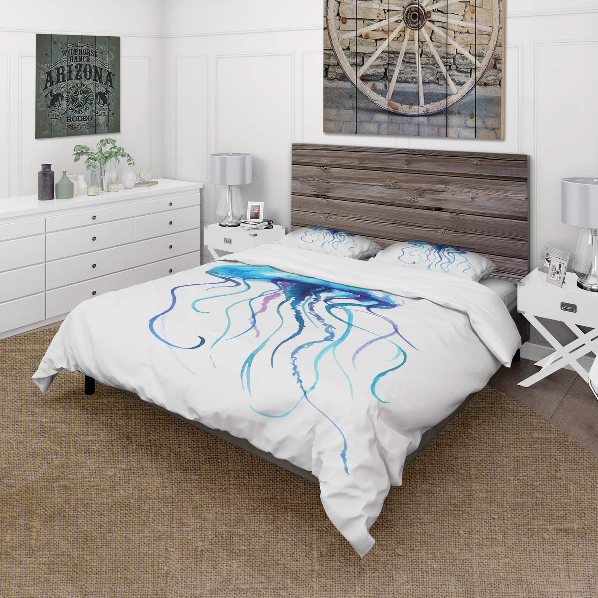 Designart 'Large Light Blue Jellyfish