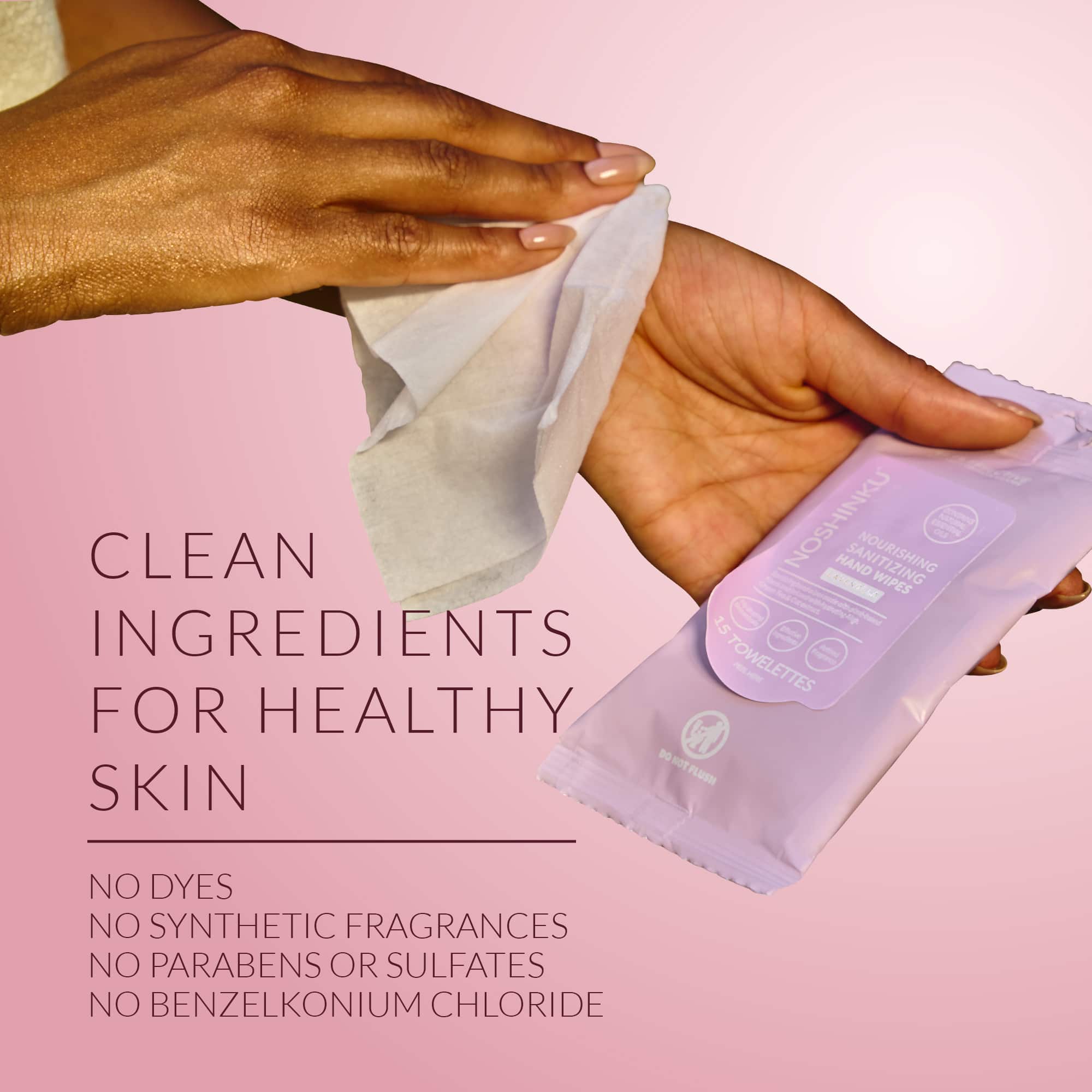 Noshinku Lavendula Nourishing Hand Sanitizing Wipes