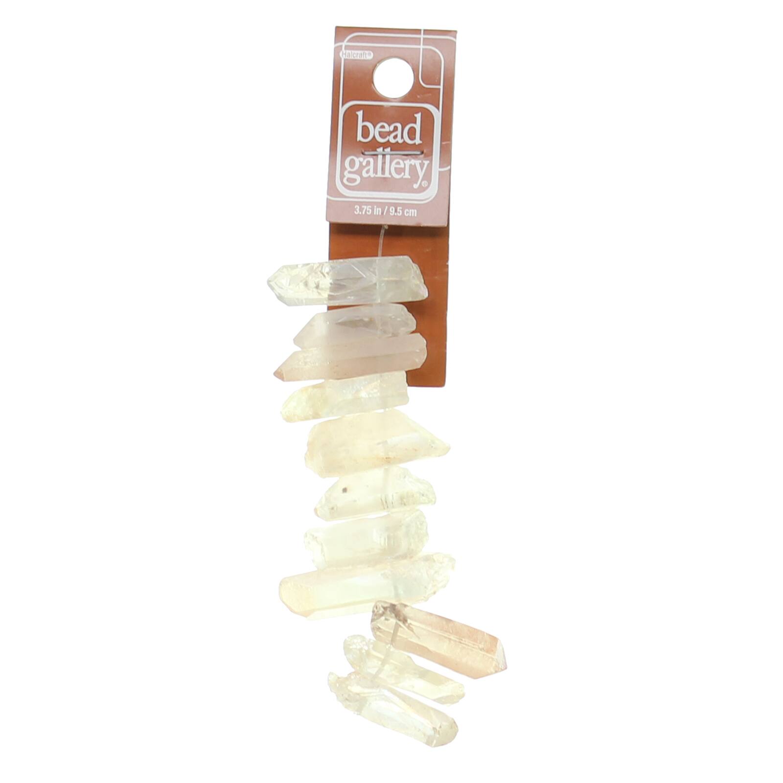 12 Pack: Rose Crystal Luster Stone Stick Beads by Bead Landing™