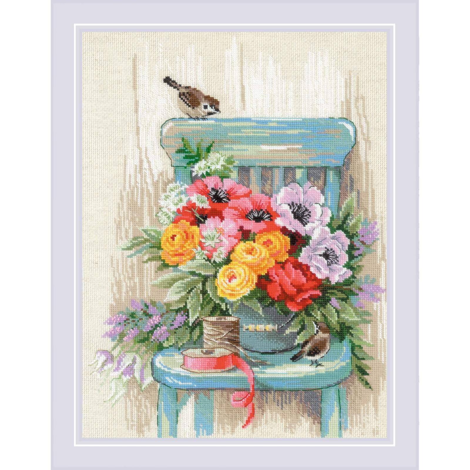 RIOLIS Garden Flowers Counted Cross Stitch Kit