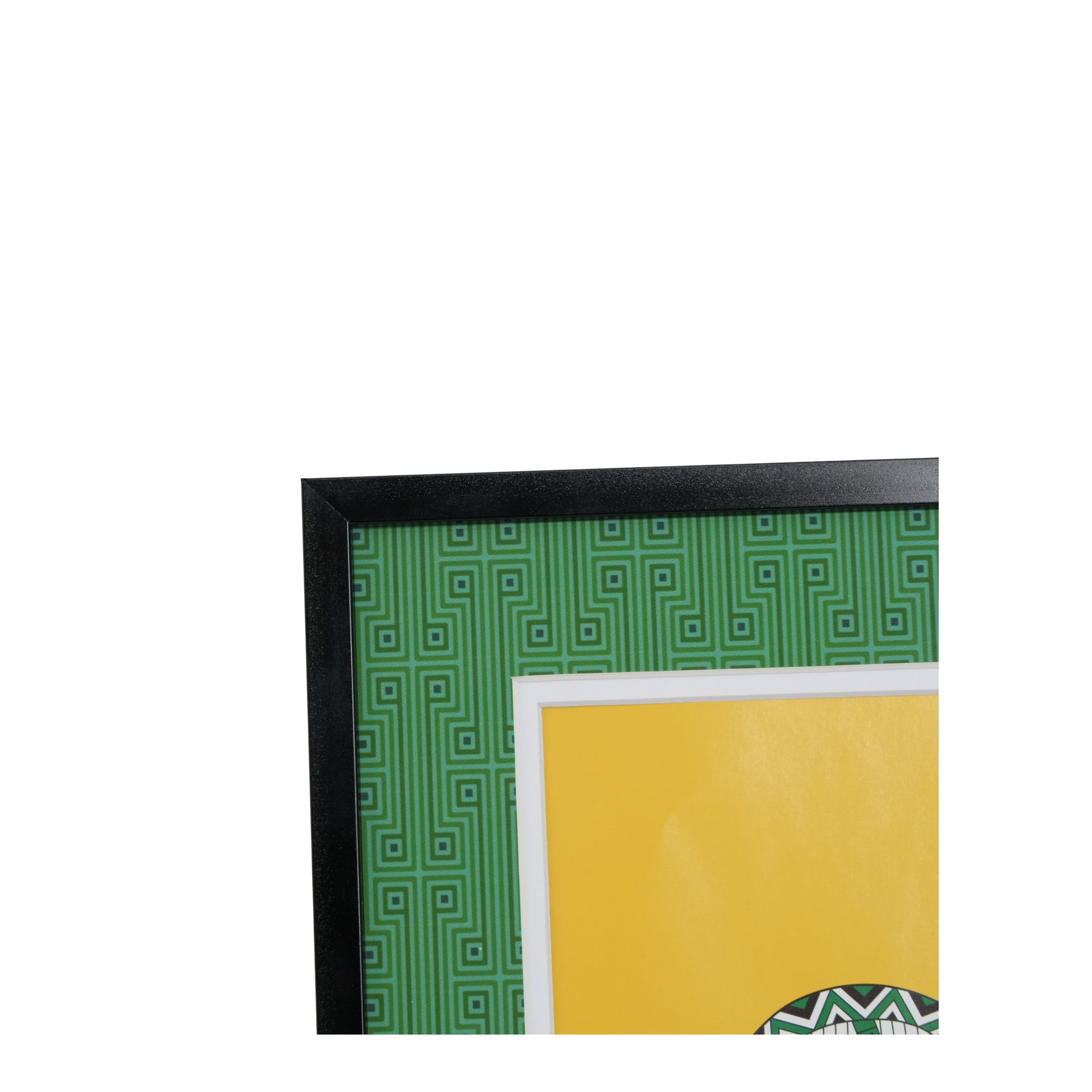 Jonathan Adler x Michaels 4" x 6" Black & Green Greek Key Matted Metal Tabletop Frame