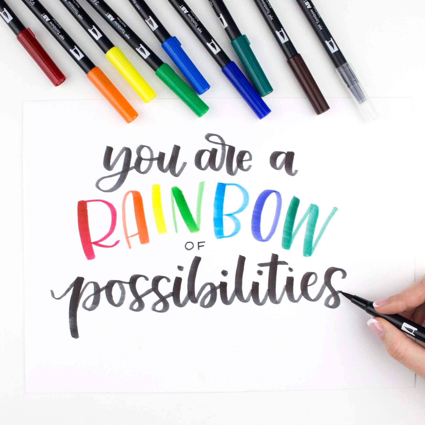 6 Packs: 10 ct. (60 total) Tombow Primary Palette Dual Brush Pen Set