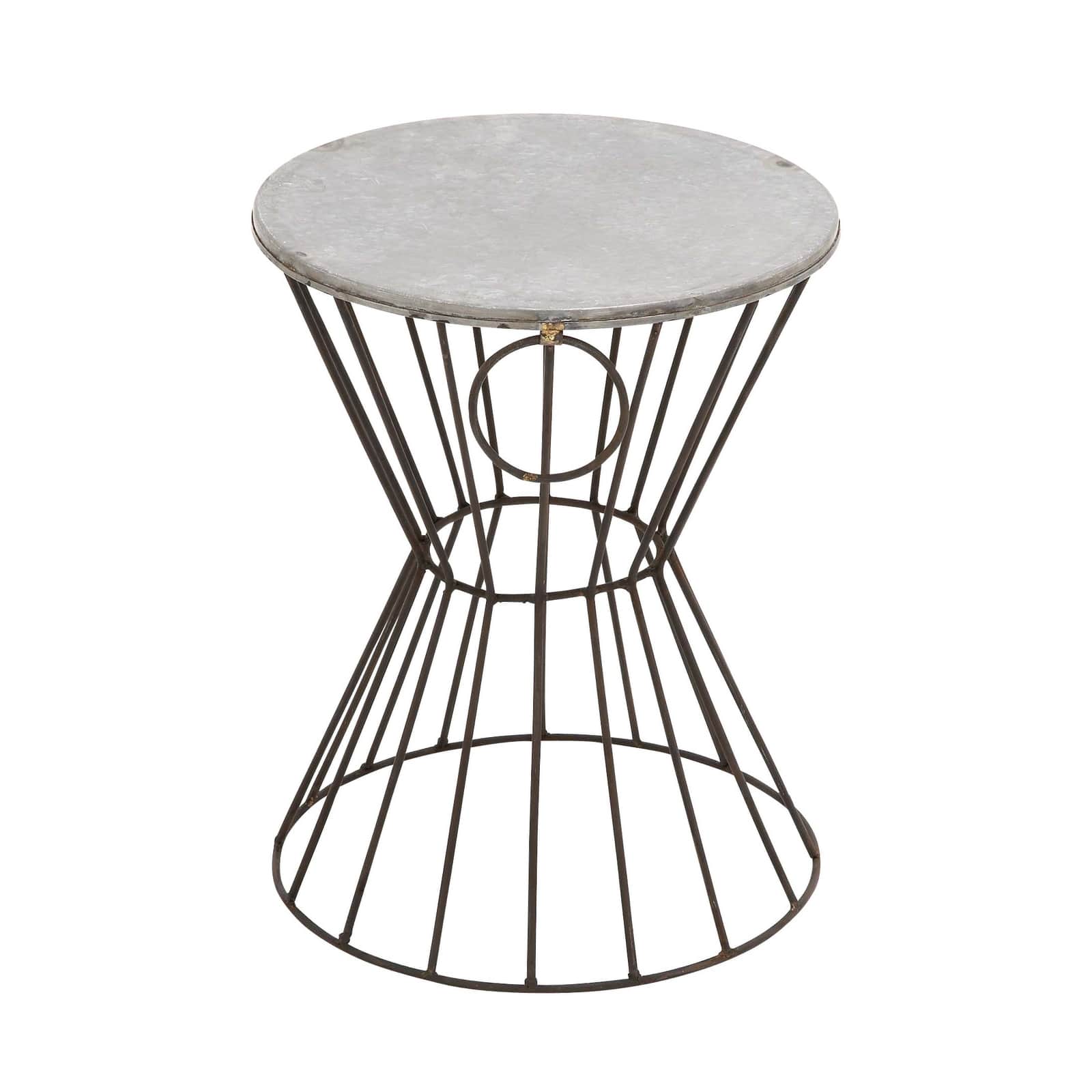 18'' Grey Iron Farmhouse Stool