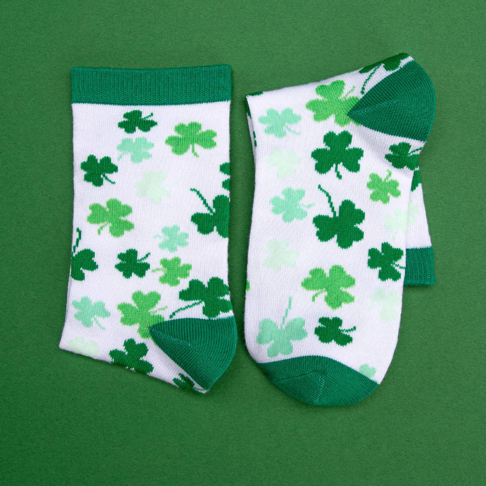 Shamrocks Youth Crew Socks by Celebrate It™