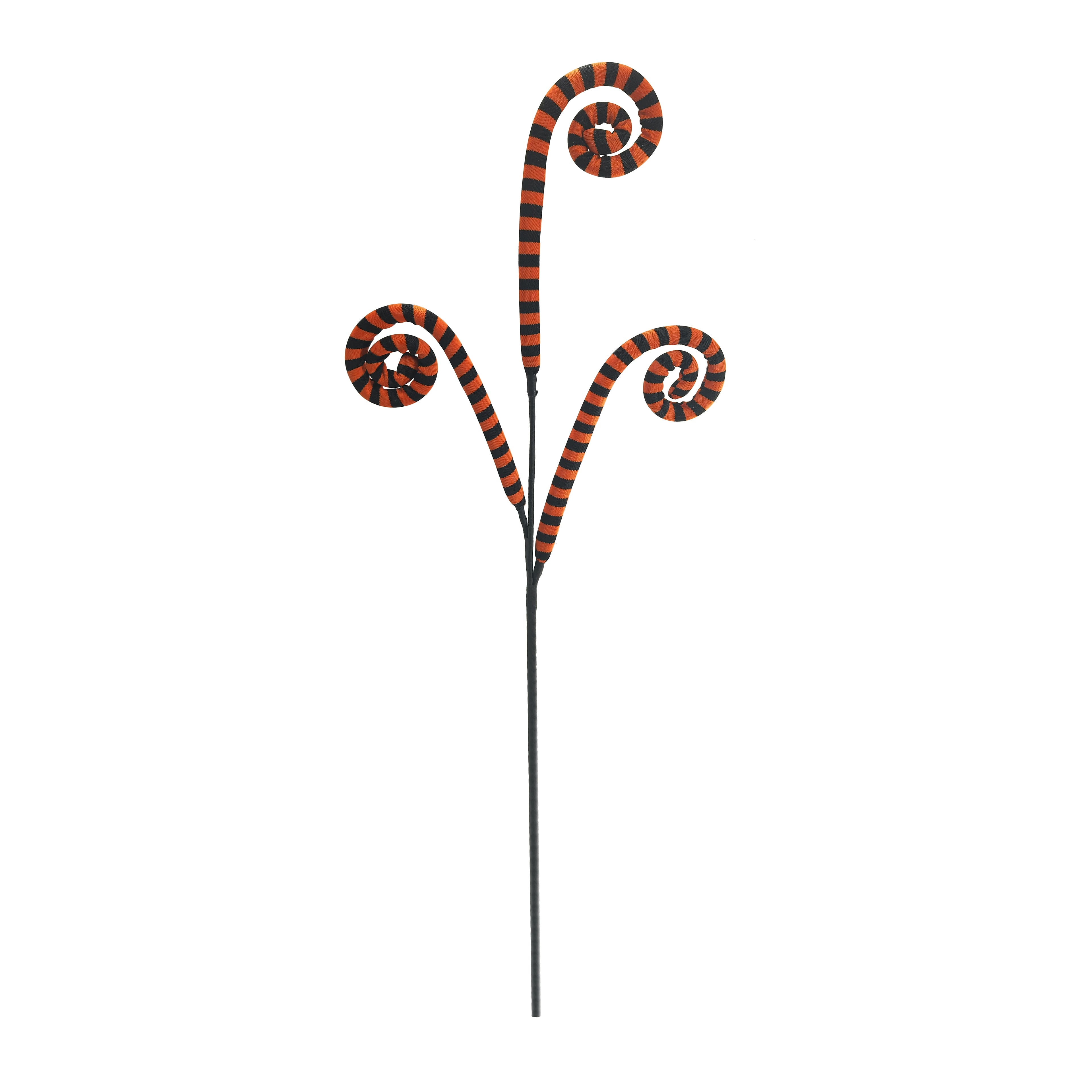 29" Orange & Black Striped Swirl Stem by Ashland®