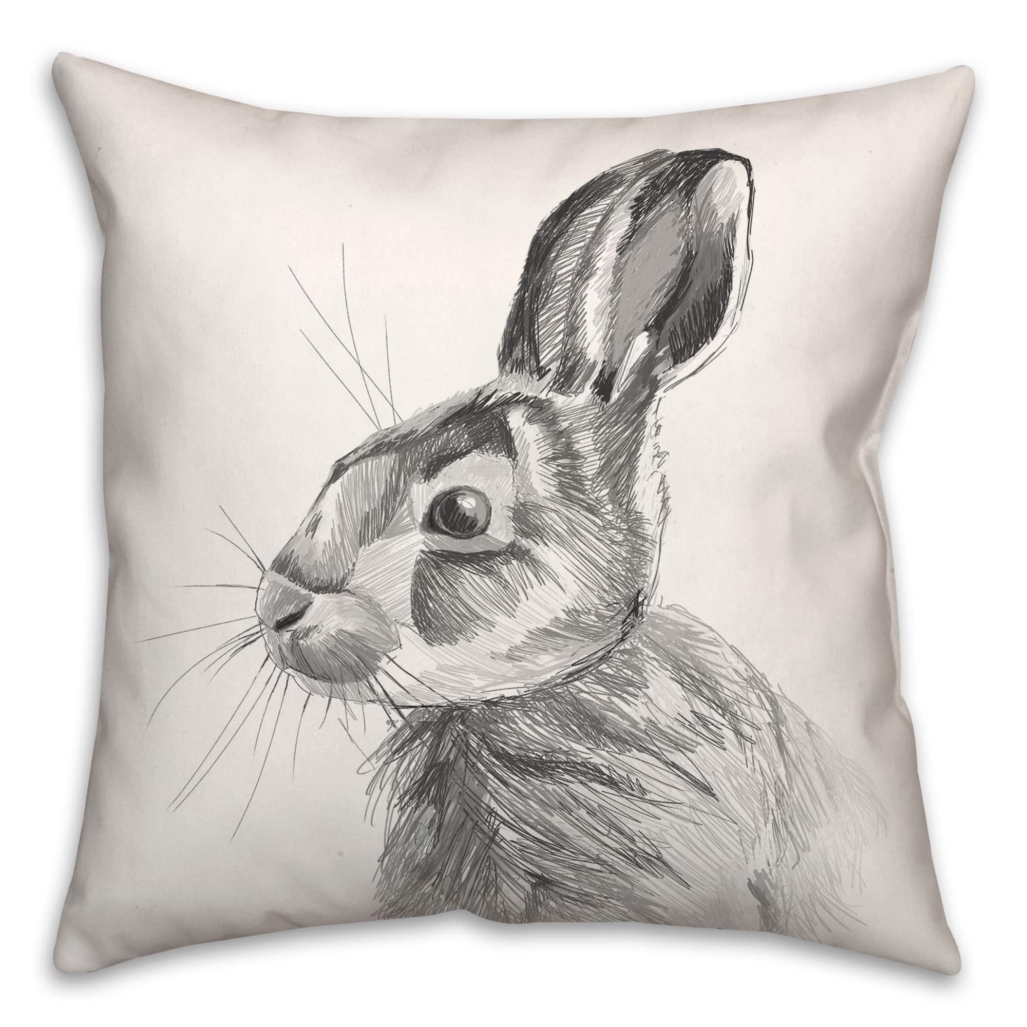 Dignified Hare Pillow 2 18" x 18" Throw Pillow