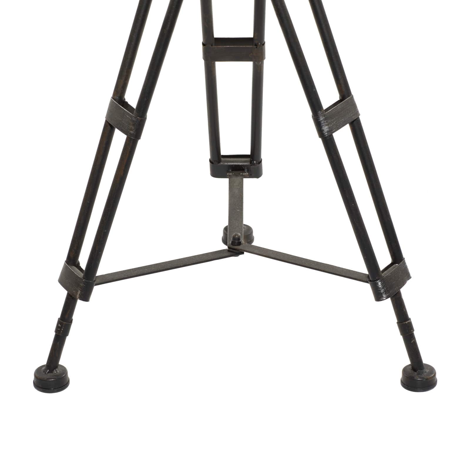 Black Glass & Metal Eclectic Accent Table