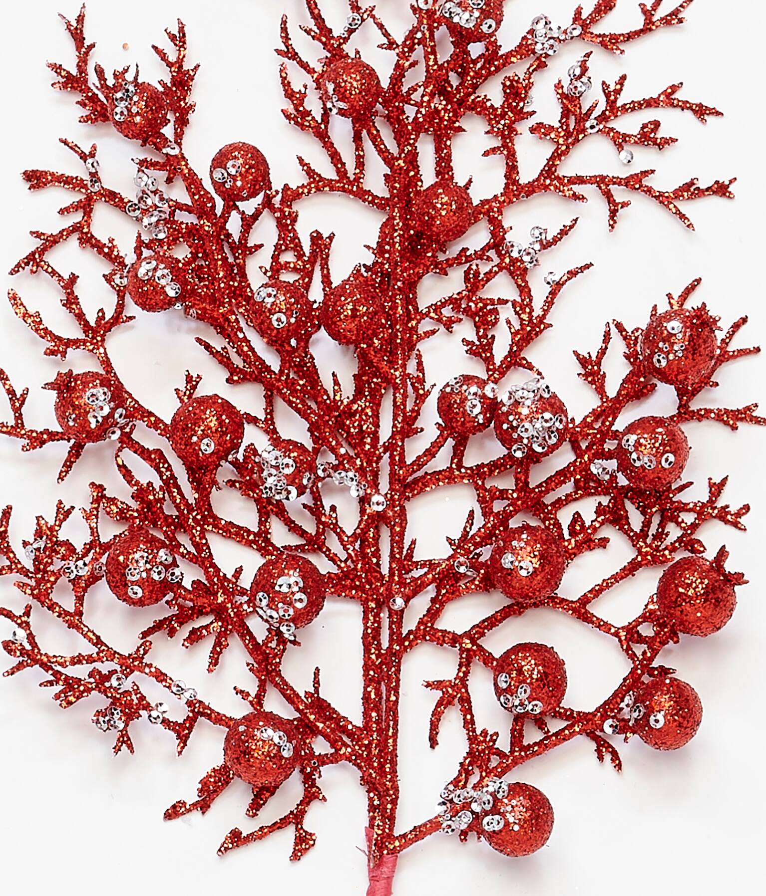 13" Artificial Christmas Glittered Berry Picks, 6ct.