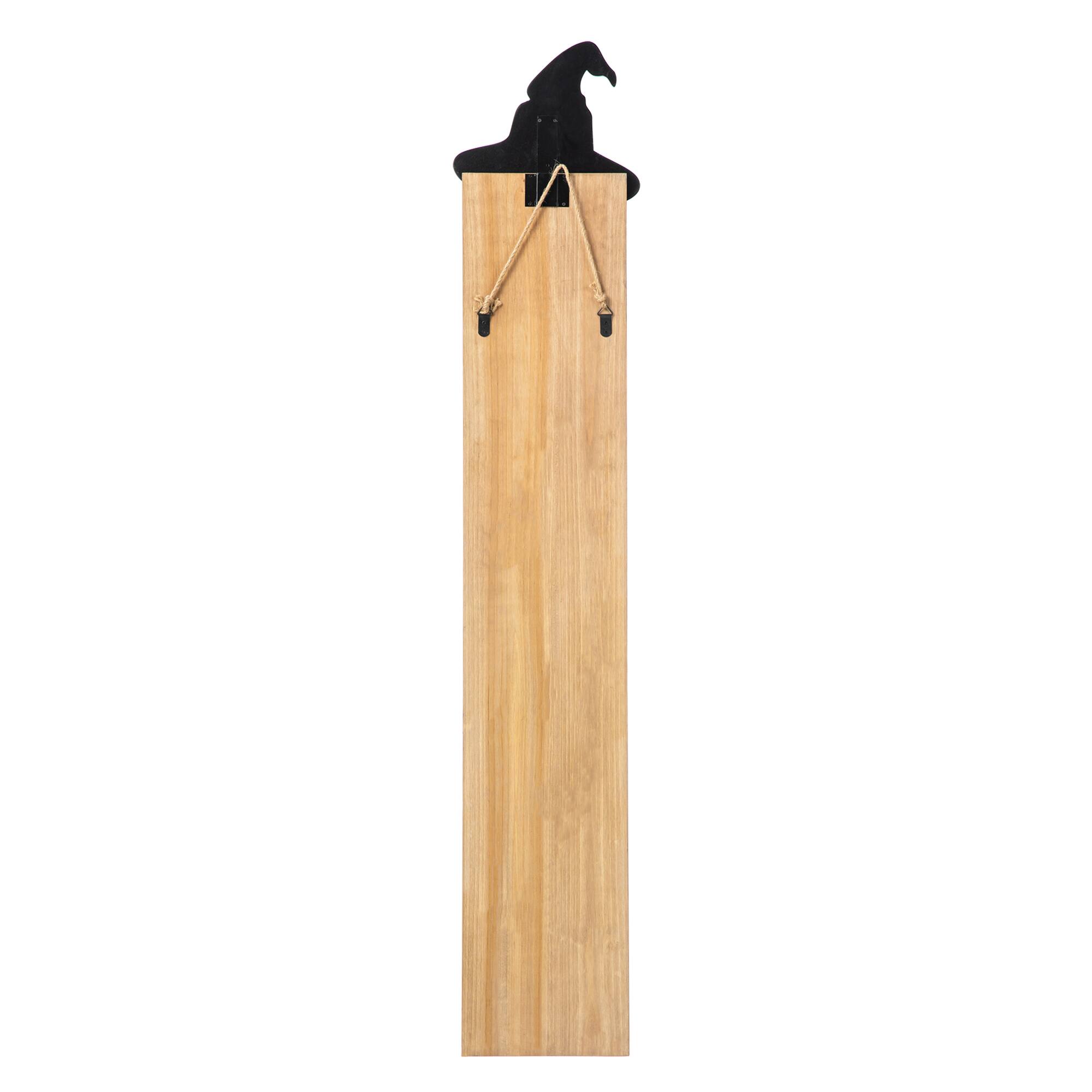 Glitzhome® 4ft. Halloween Wooden Witch Hat Porch Décor