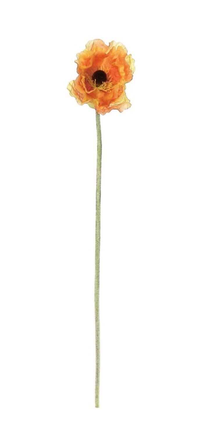 Peach and Orange Poppy Flower Decorative Crafting Stem