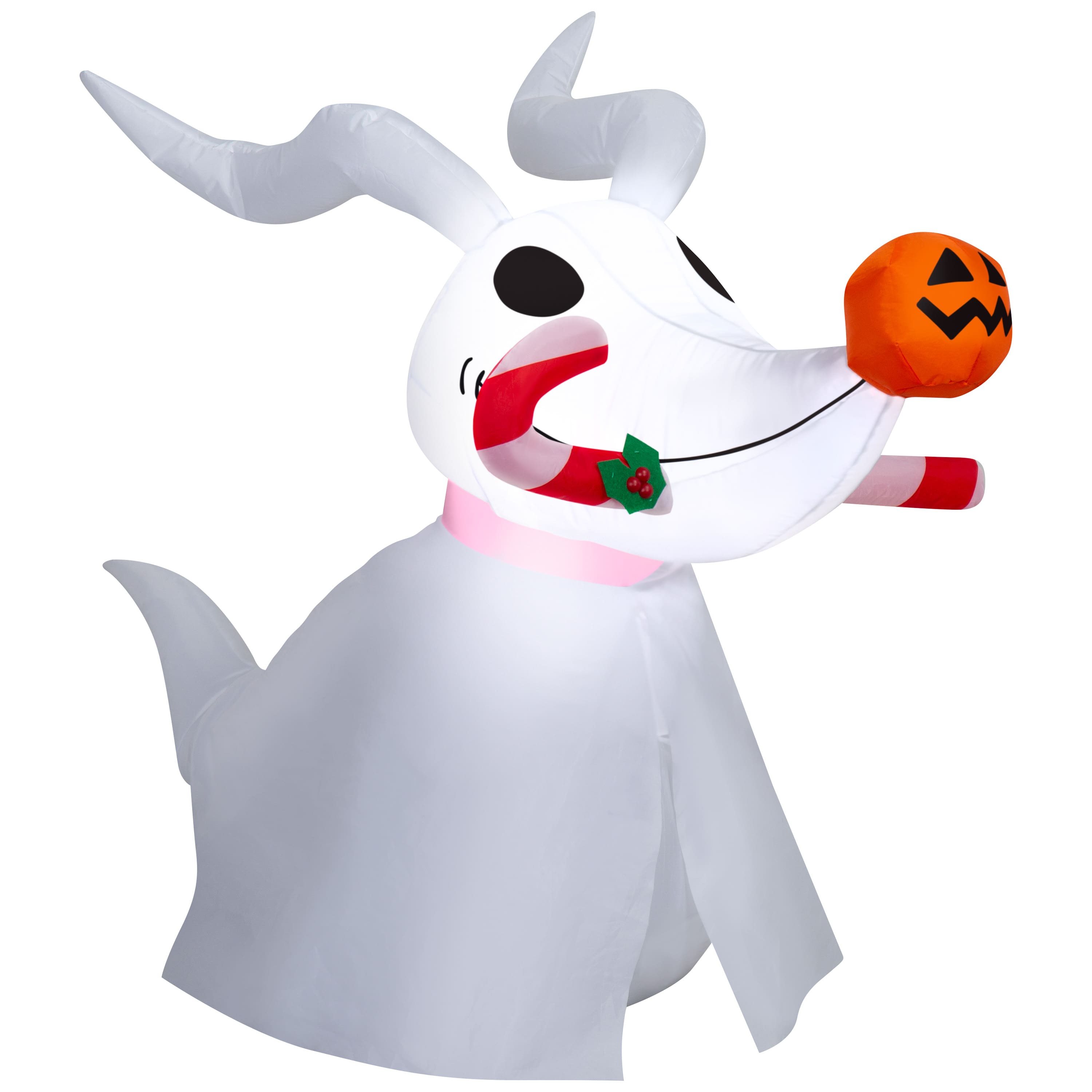 2.75ft. Airblown® Inflatable Disney® Stylized Zero with Candy Cane Christmas Light Décor