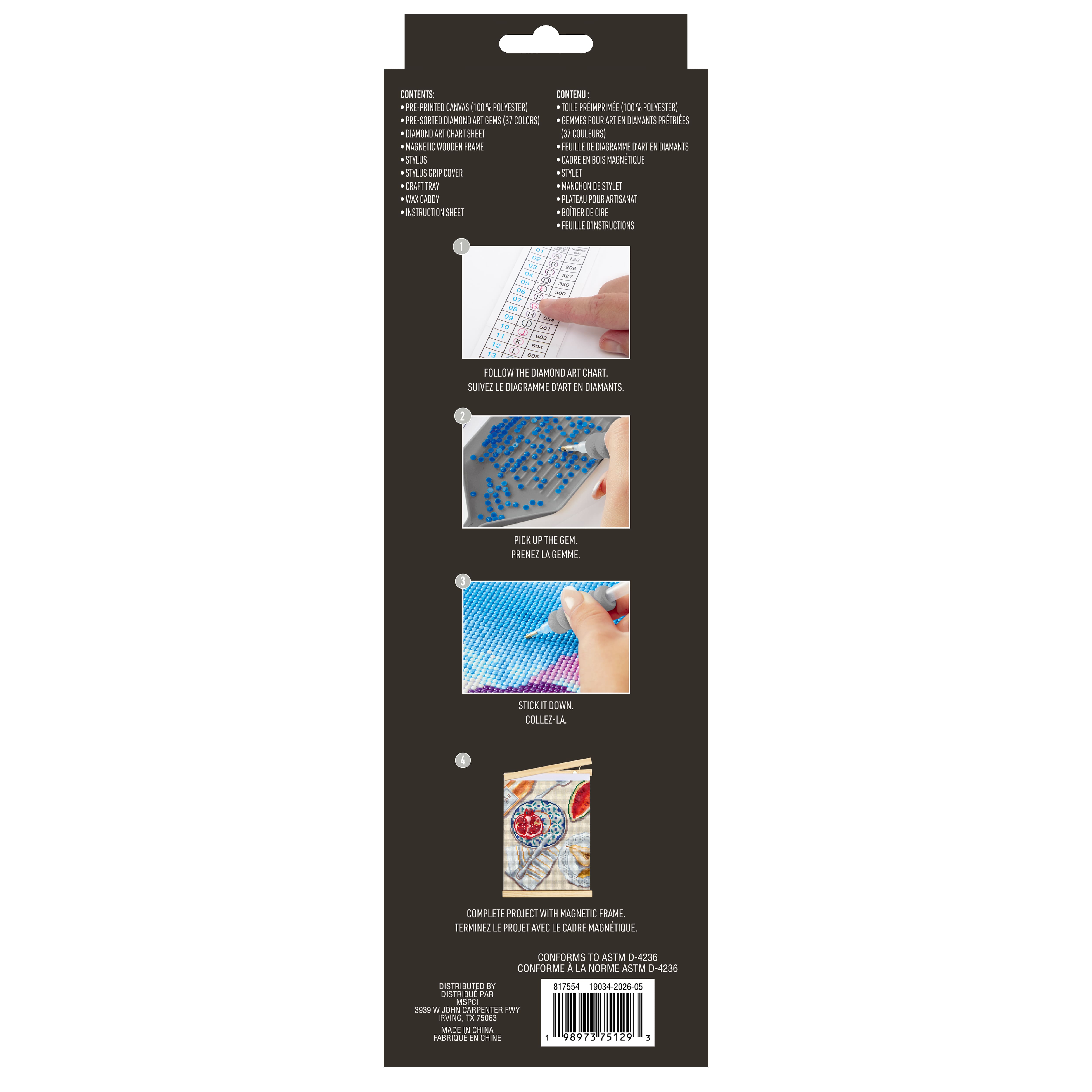 8.5" x 11" Still Life Table Diamond Art Kit with Wooden Frame by Make Market®