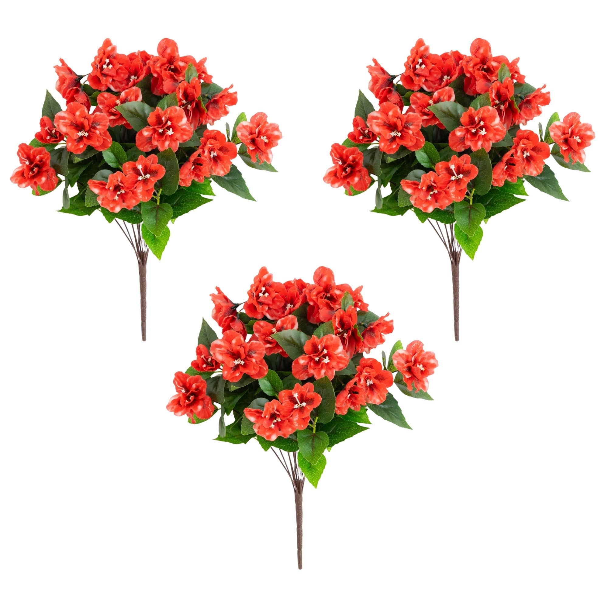 19" UV Resistant Artificial Azalea Bushes, 3ct.