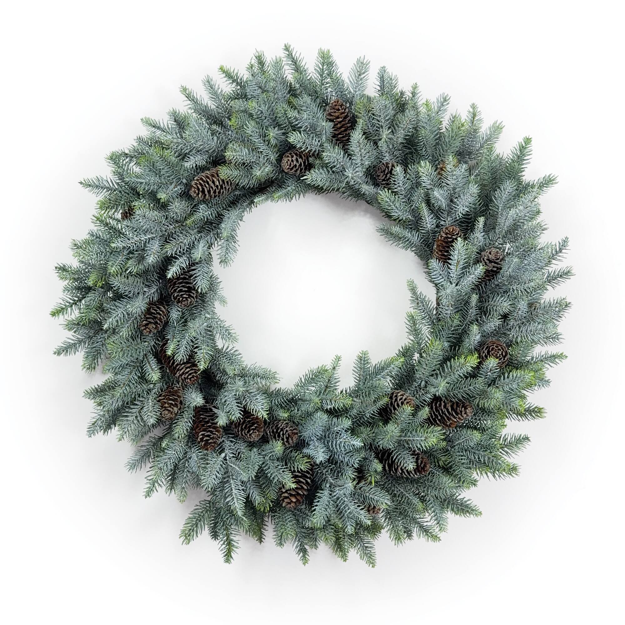 Melrose 24" Frosted Pine & Pinecone Wreath