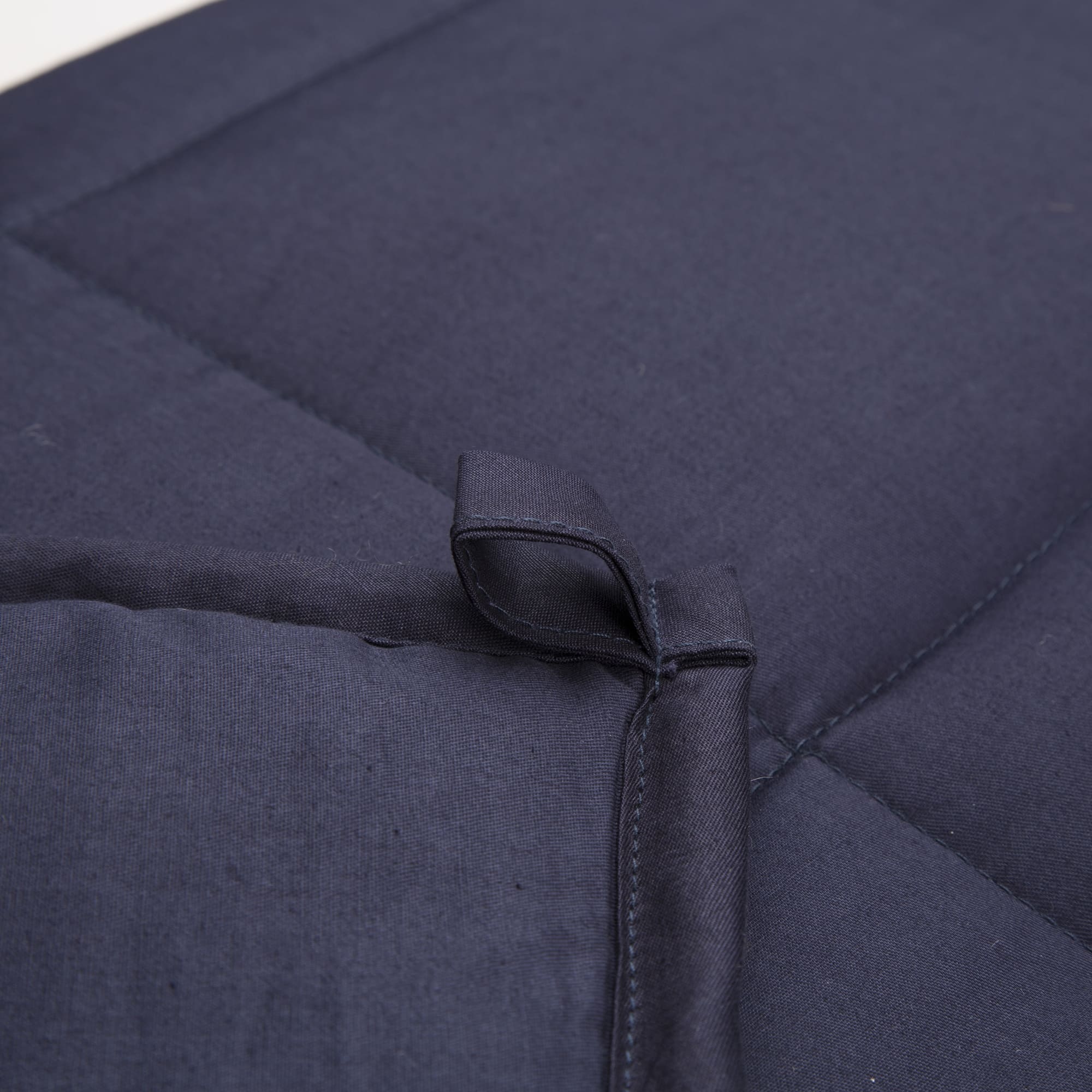 Glitzhome® Navy Blue Cotton Shell Quilted Weighted Blanket with Polyester Filling