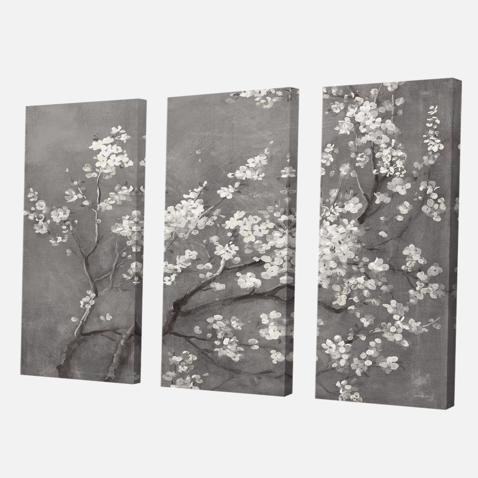 Designart - White Cherry Blossoms I - Traditional Gallery-wrapped Canvas