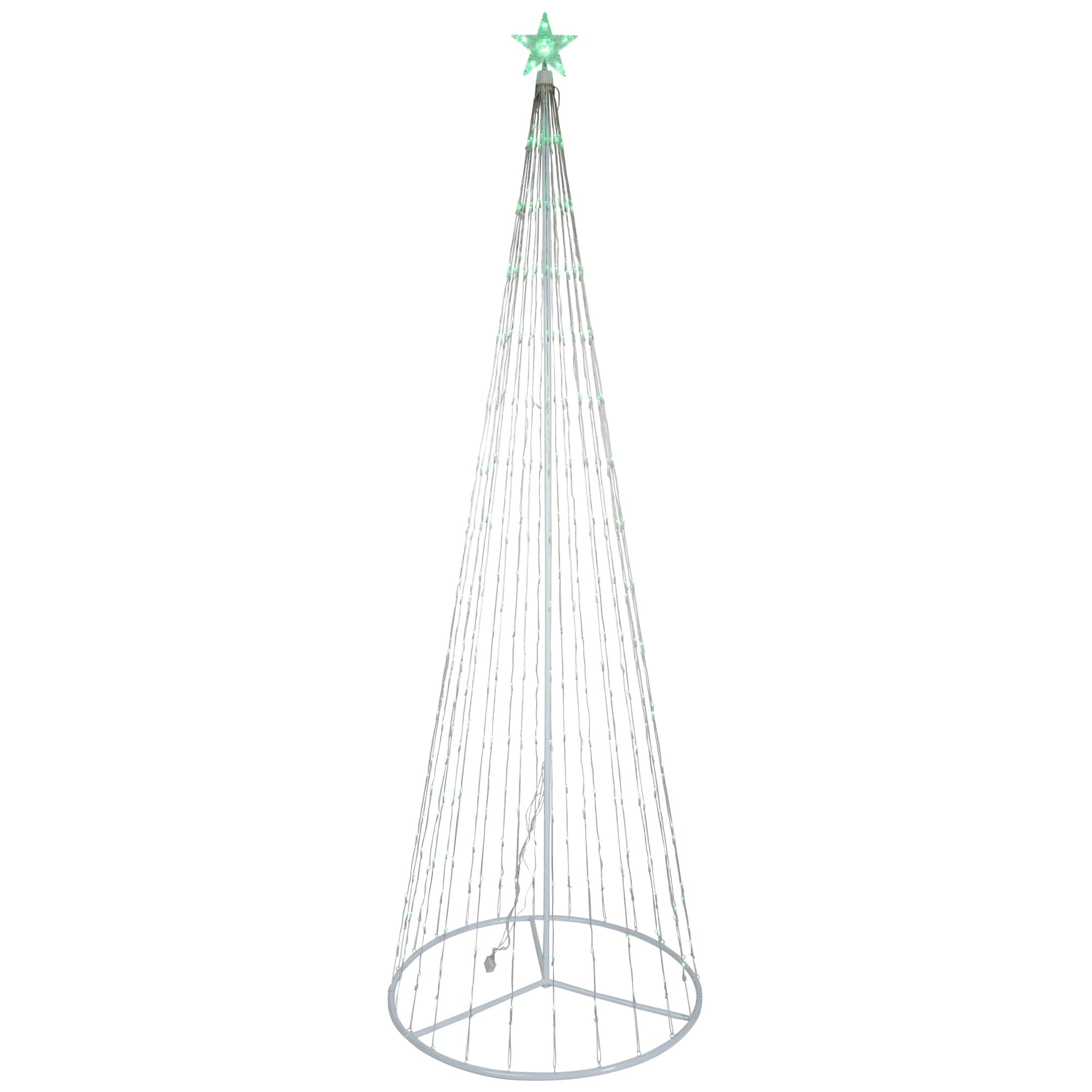 Northlight 12ft. LED Lighted Show Cone Christmas Tree with Star Decoration