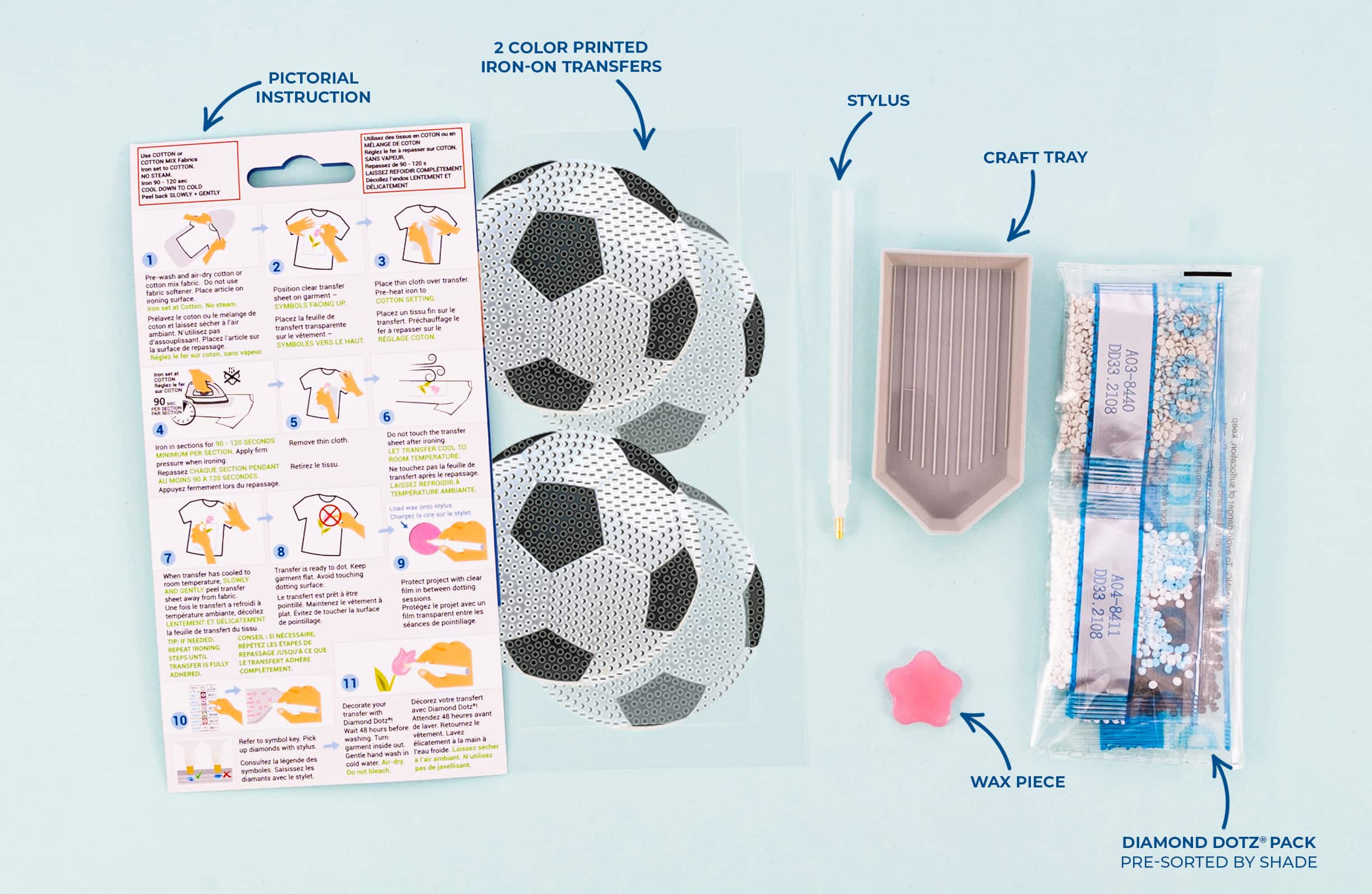 Diamond Dotz® Soccer Ball Iron-On 'n' Dot Kit