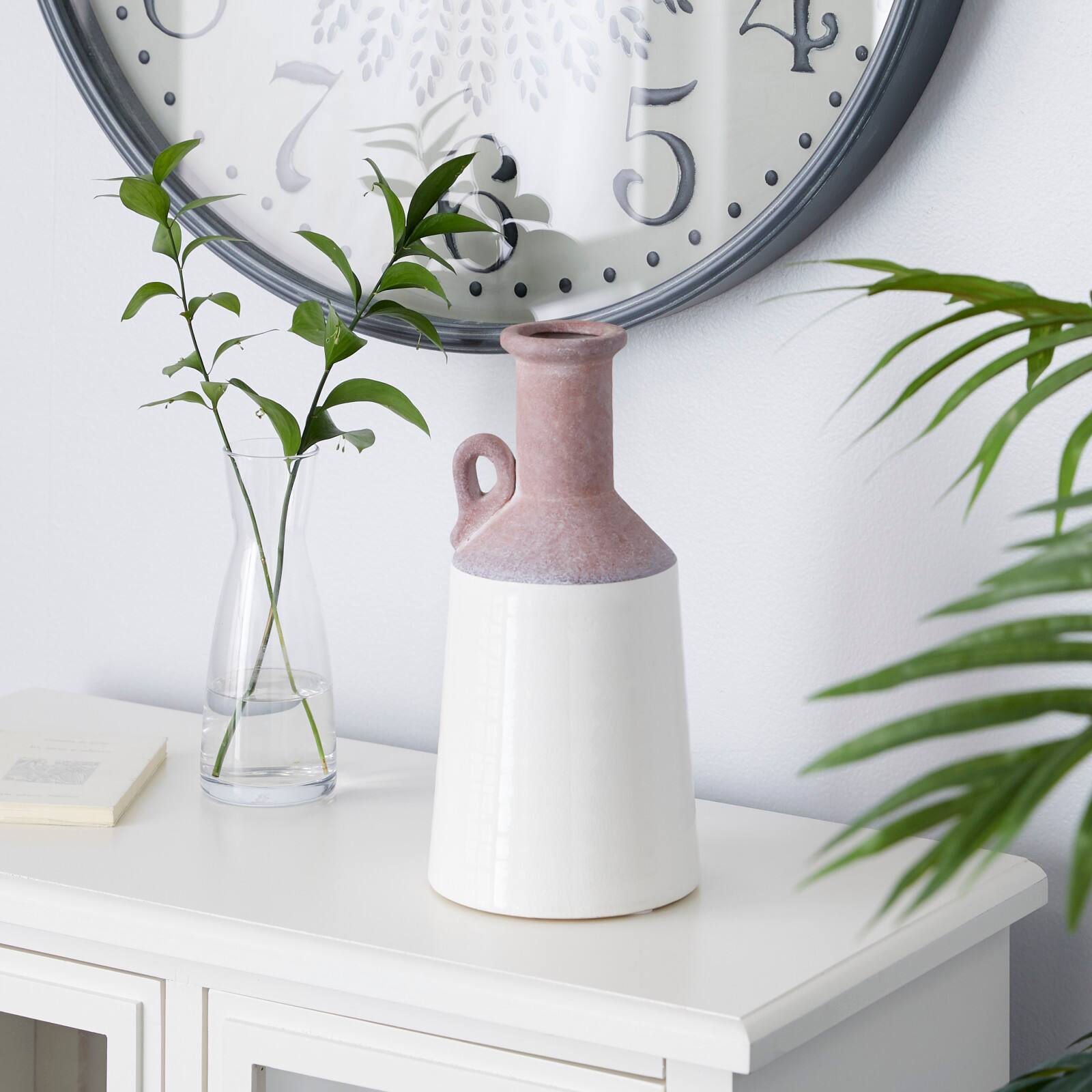 White Ceramic Farmhouse Vase
