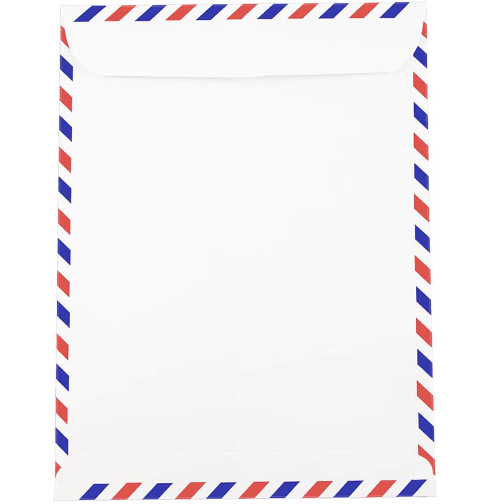 JAM Paper 9" x 12" White Airmail Envelopes