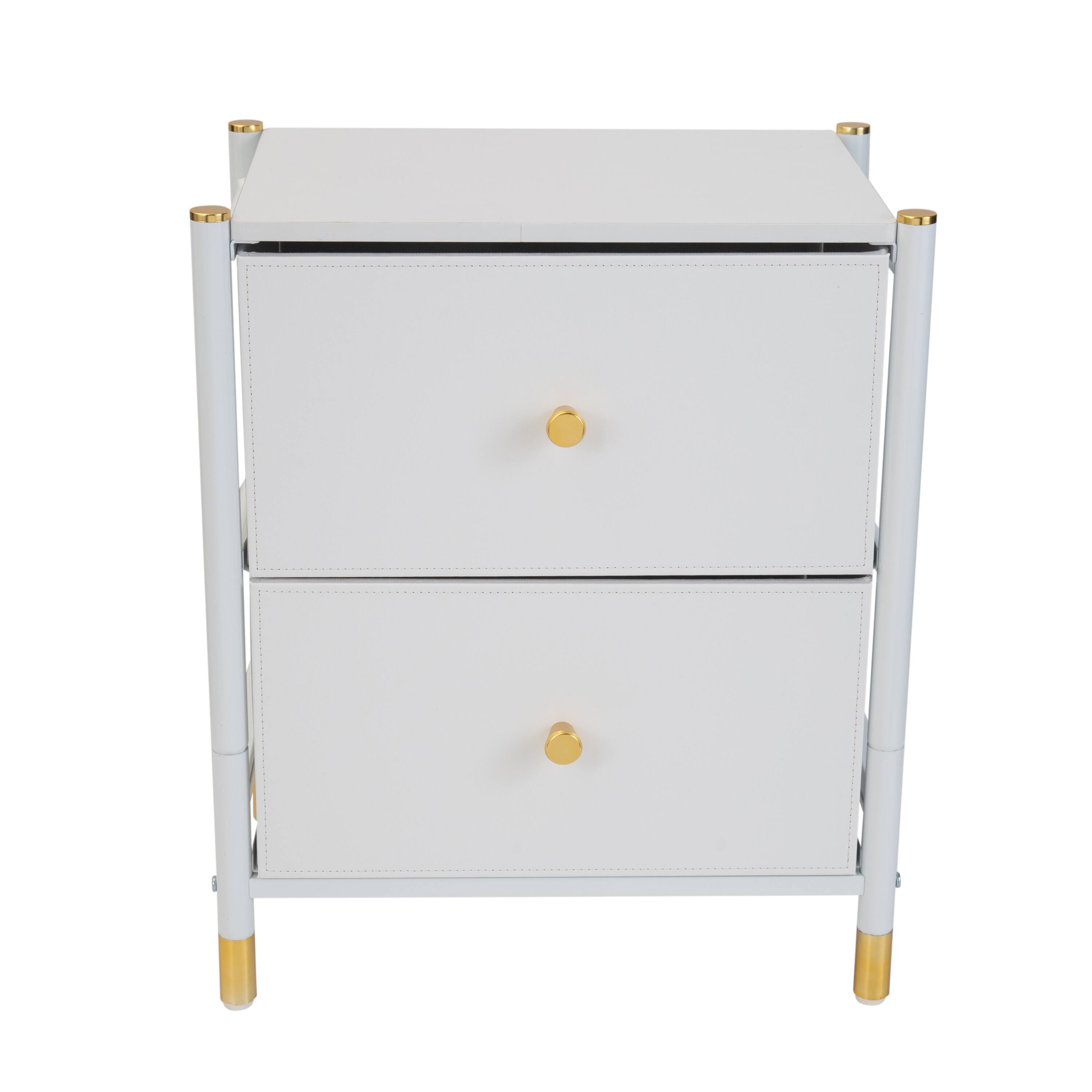 Simplify 2 Drawer Luxury Nightstand