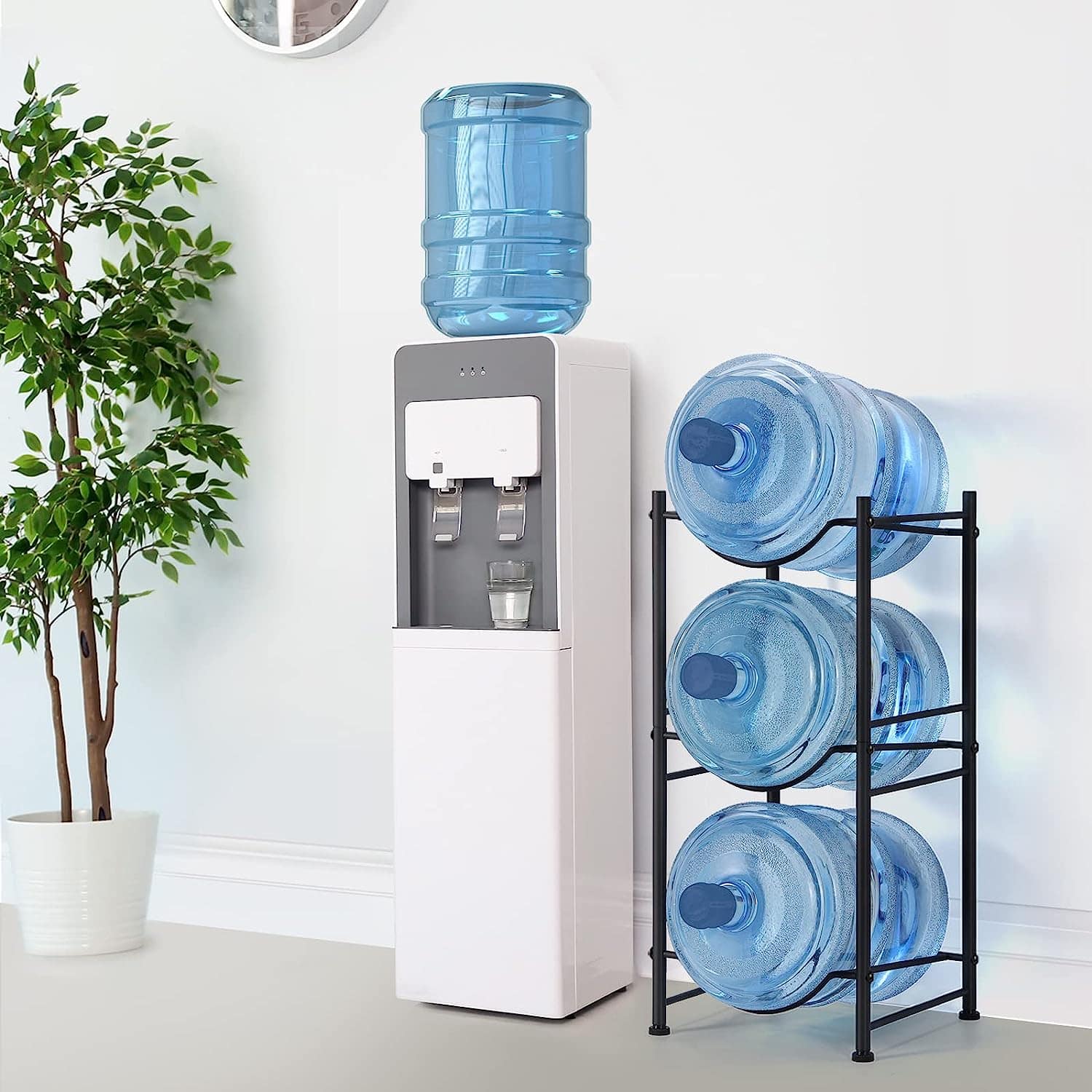 NEX™ 3-Tier 5-Gallon Black Water Jug Storage Rack