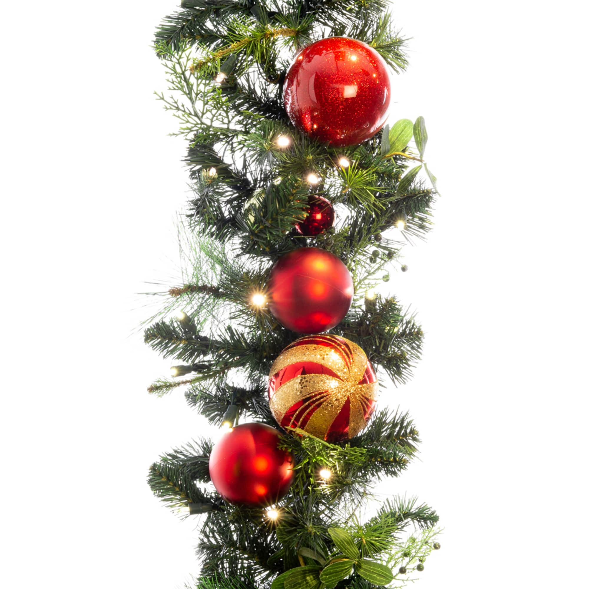 Village Lighting 9ft. Pre-Lit LED Christmas Classic Garland