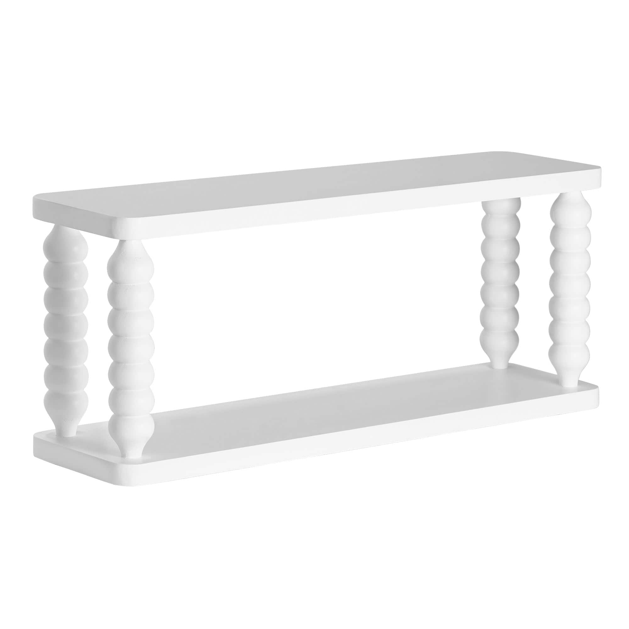 American Art Decor Galleon Wall Shelf, White - 22" x 9"