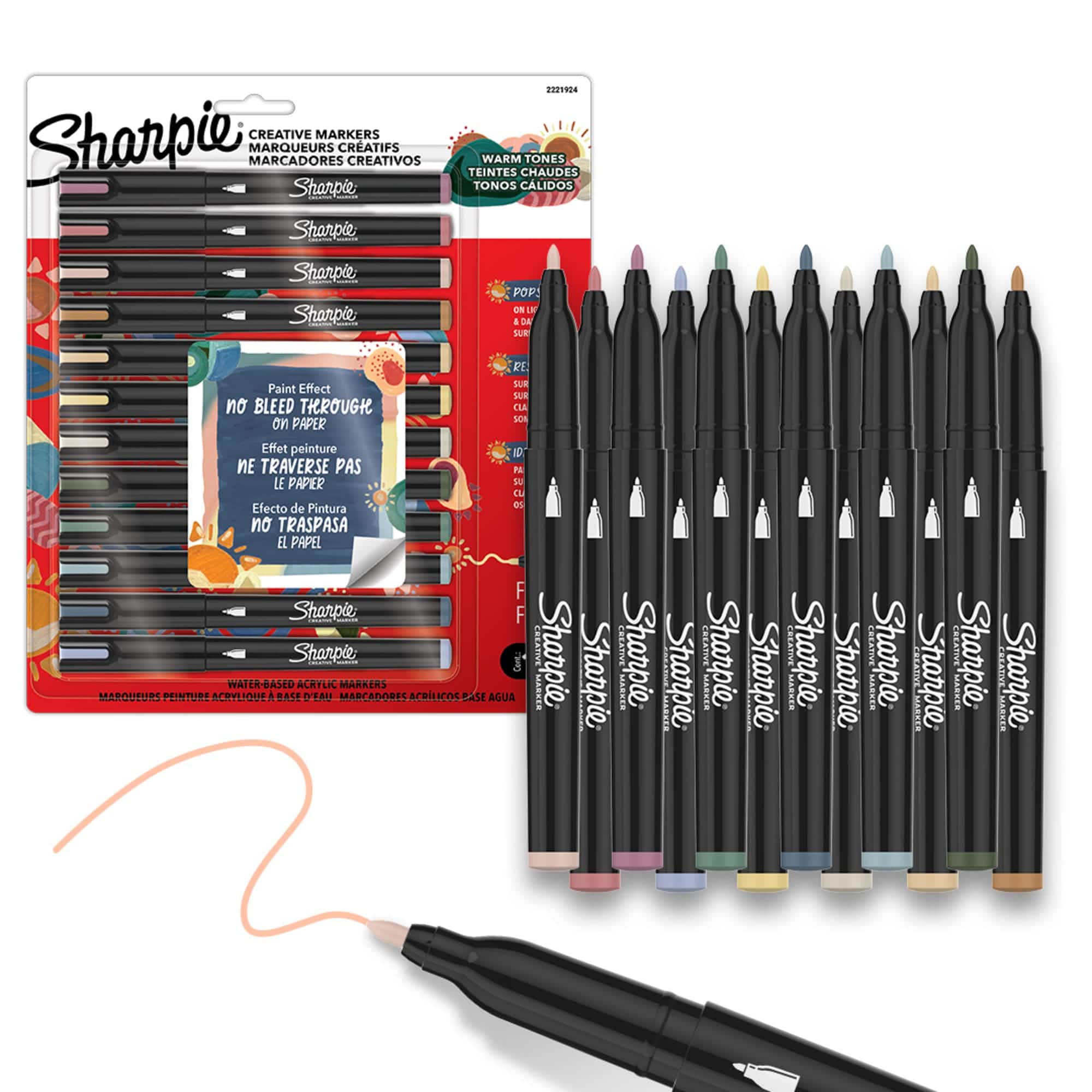 Sharpie® Fine 12 Color Warn Tones Creative Marker Set