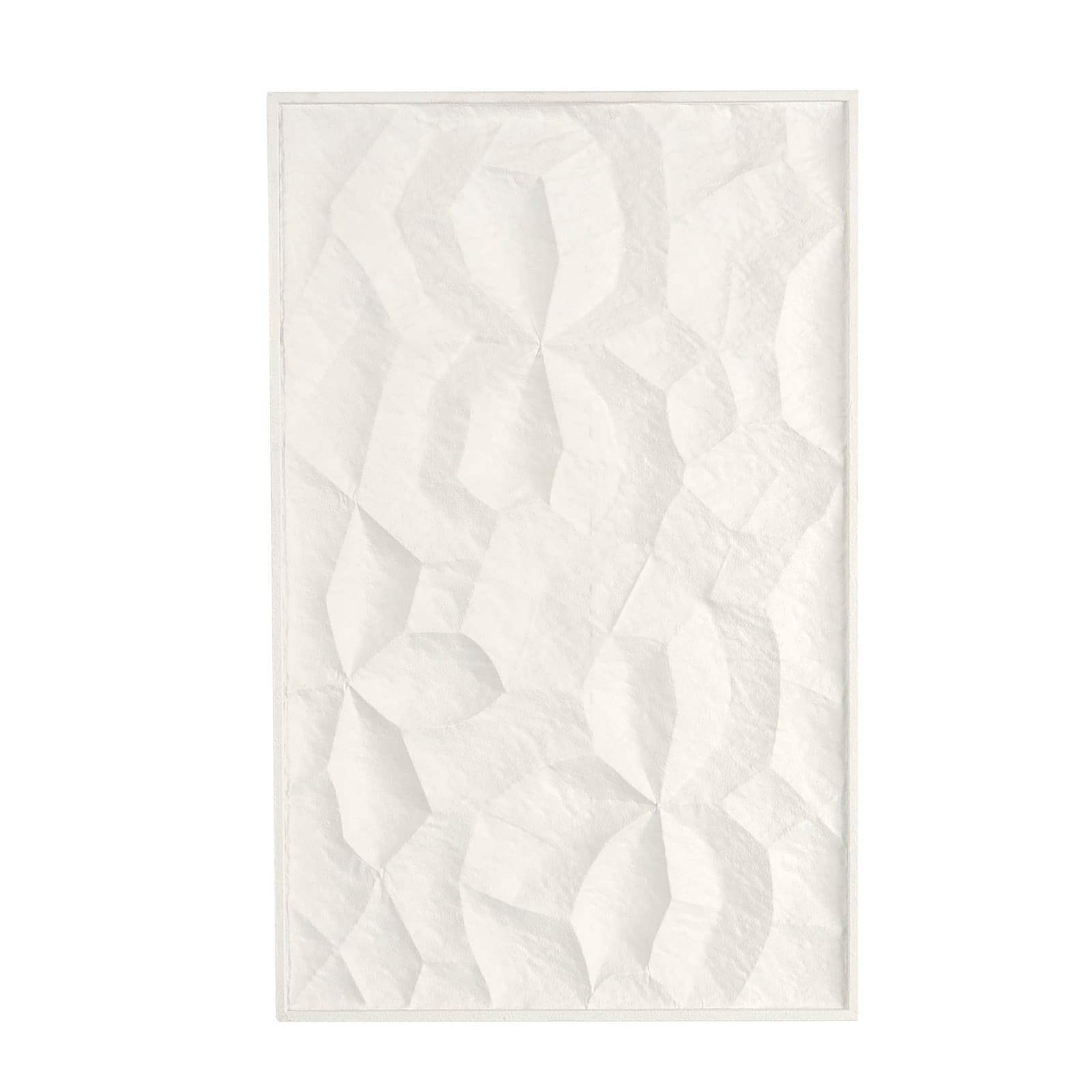 Abstract Dimensional Wall Art in White Frame