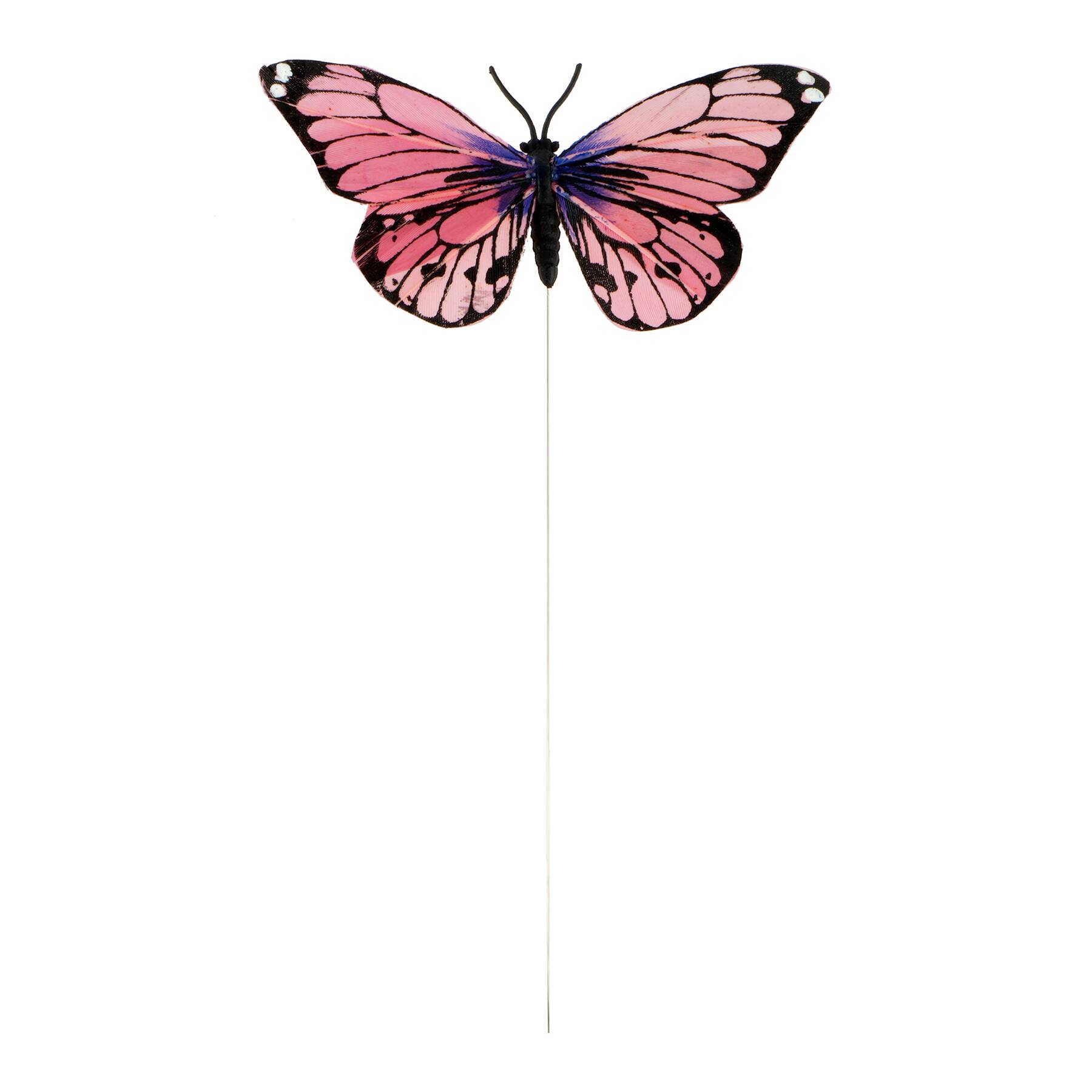 Pink Feather Butterflies, 6ct. by Ashland®
