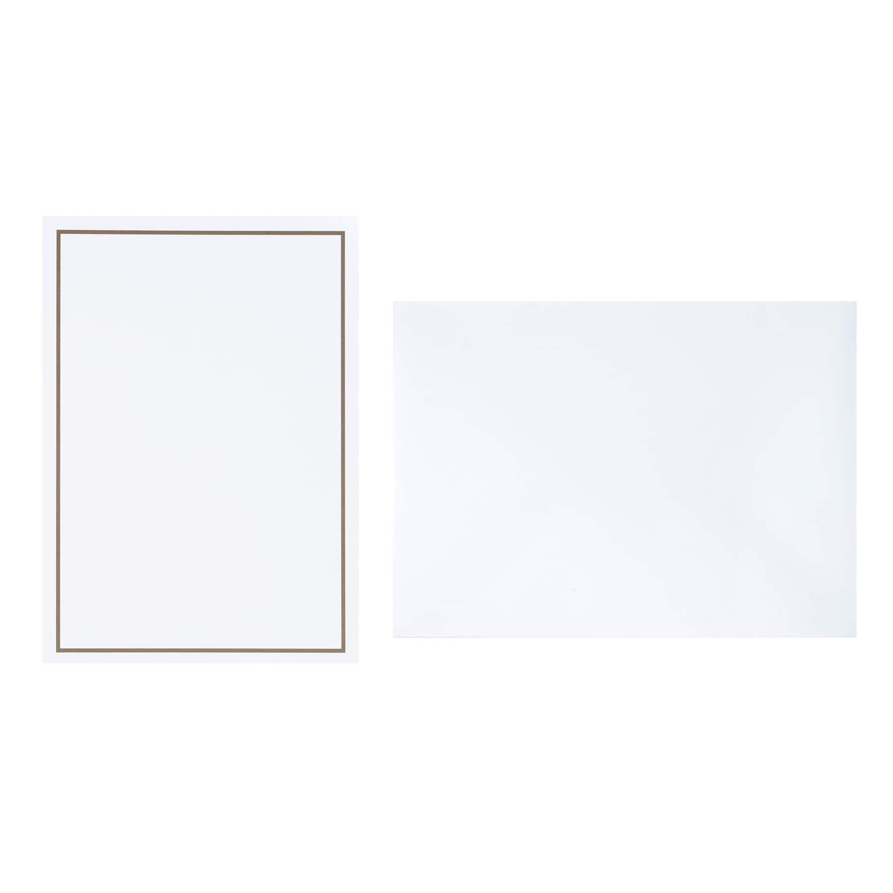 5" x 7" Line Border Flat Card & Envelope Sets