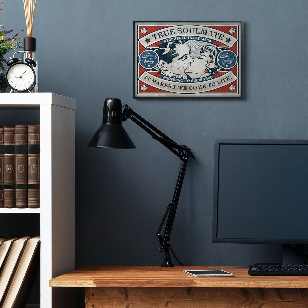 Stupell Industries True Soulmate Retro Black Framed Wall Art