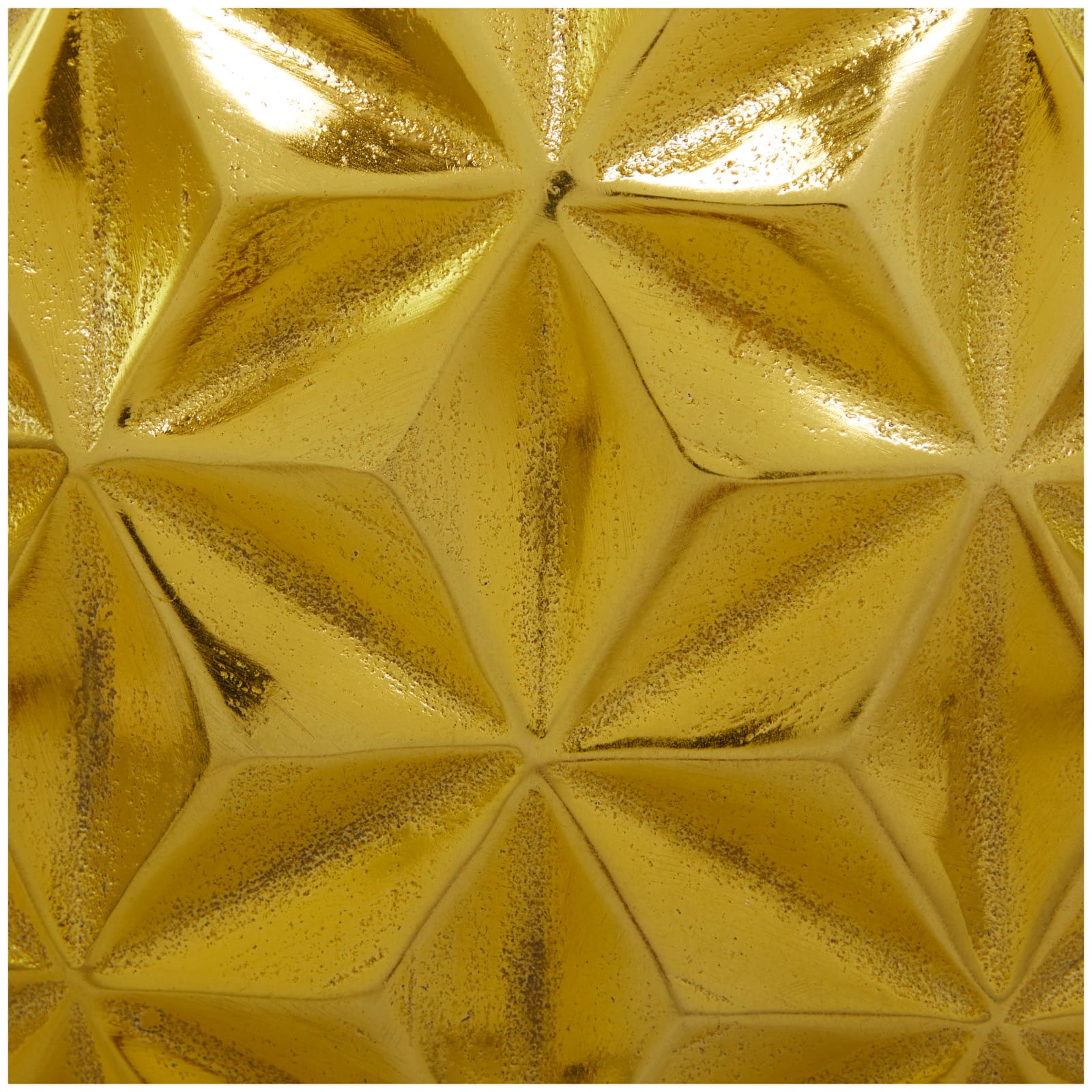 CosmoLiving by Cosmopolitan Aluminum Faceted Geometric Vase