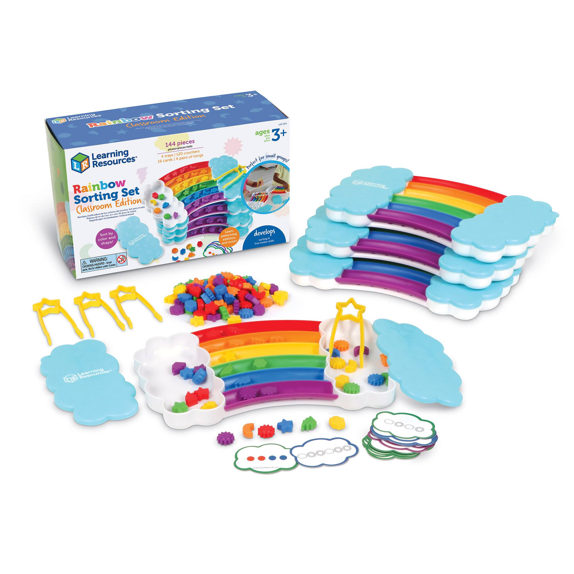 Learning Resources® Rainbow Sorting Trays Classroom Edition Set 