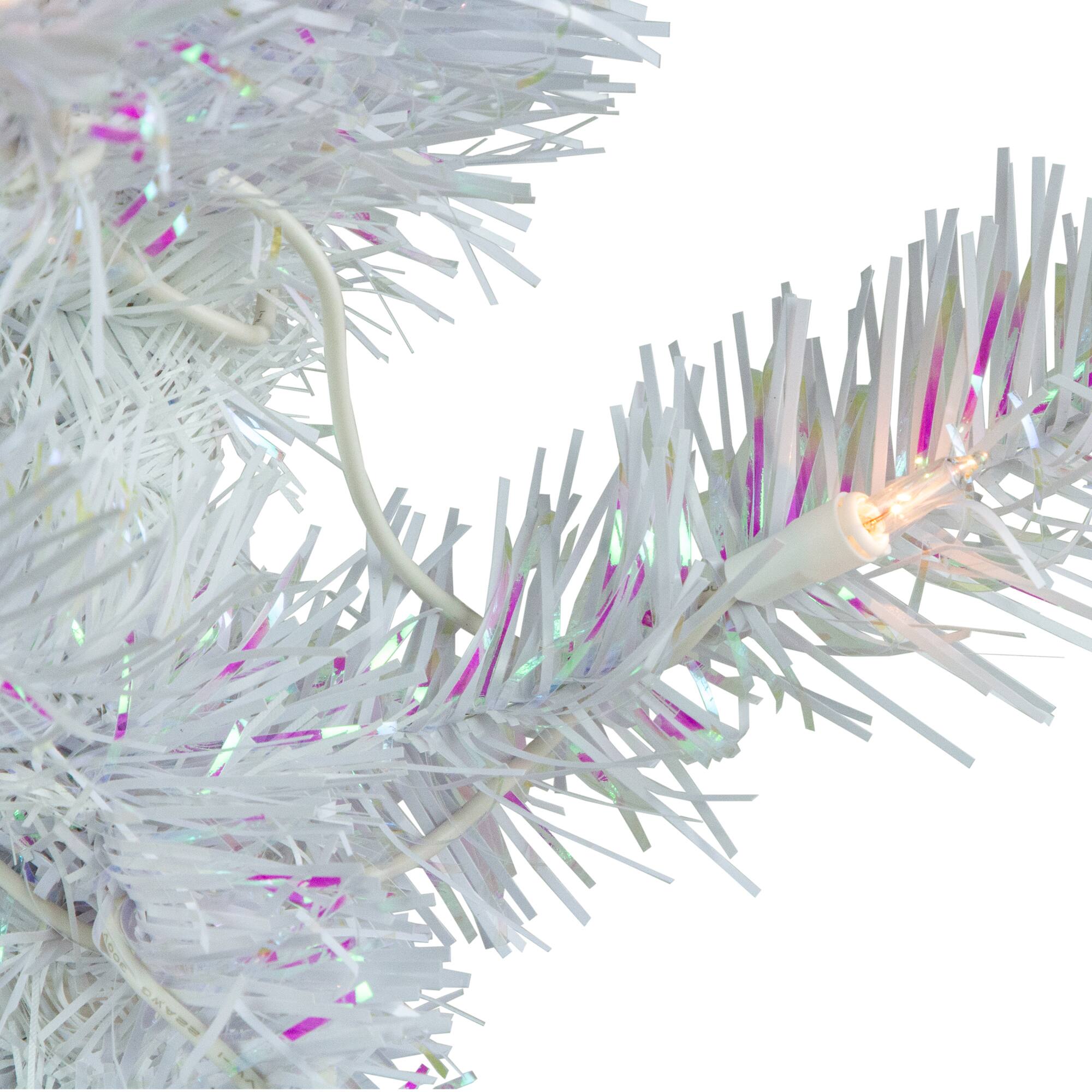3ft. Pre-lit White Rockport Pine Artificial Christmas Tree, Clear Lights