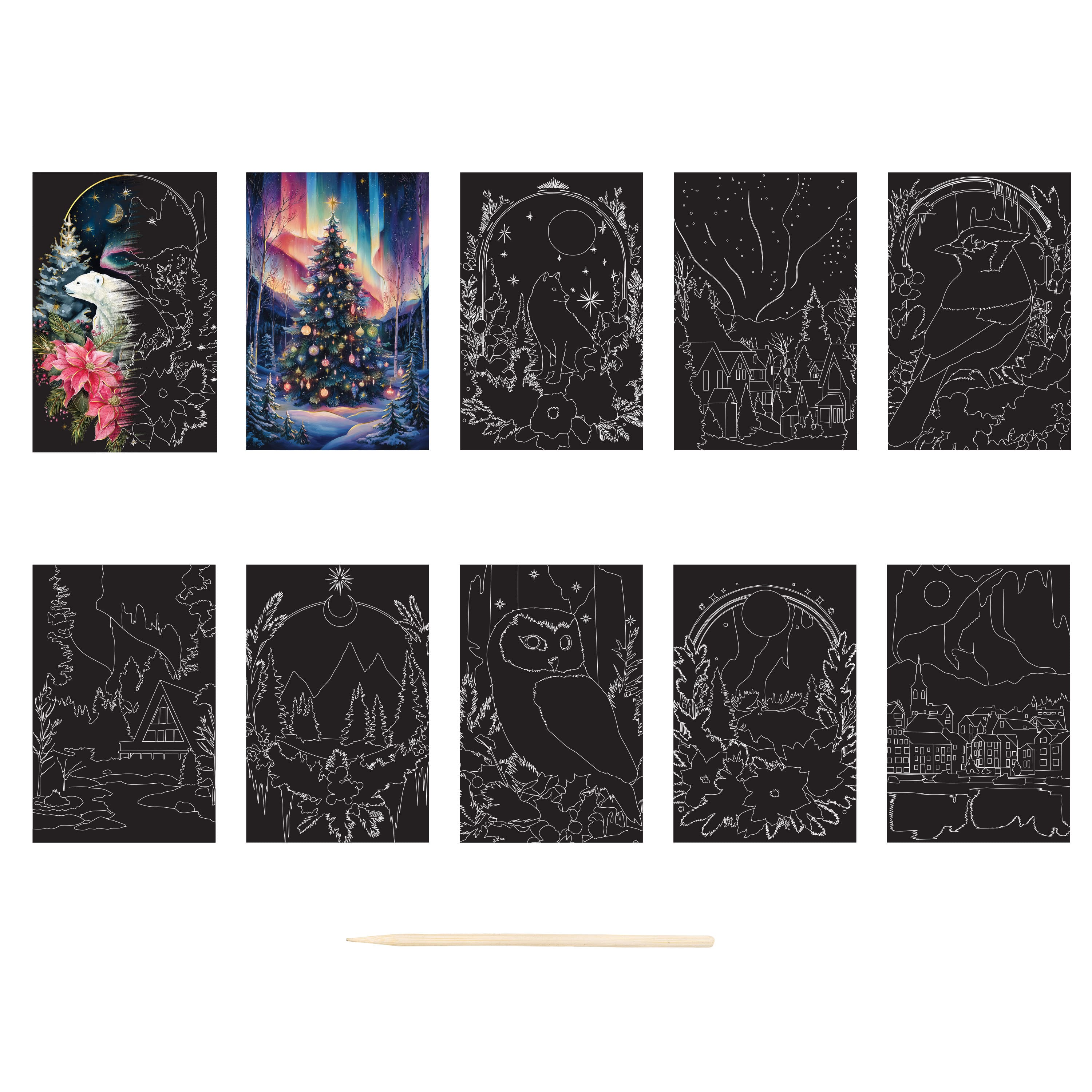 Brea Reese® Mini Aurora Scratch Art Paper Pad
