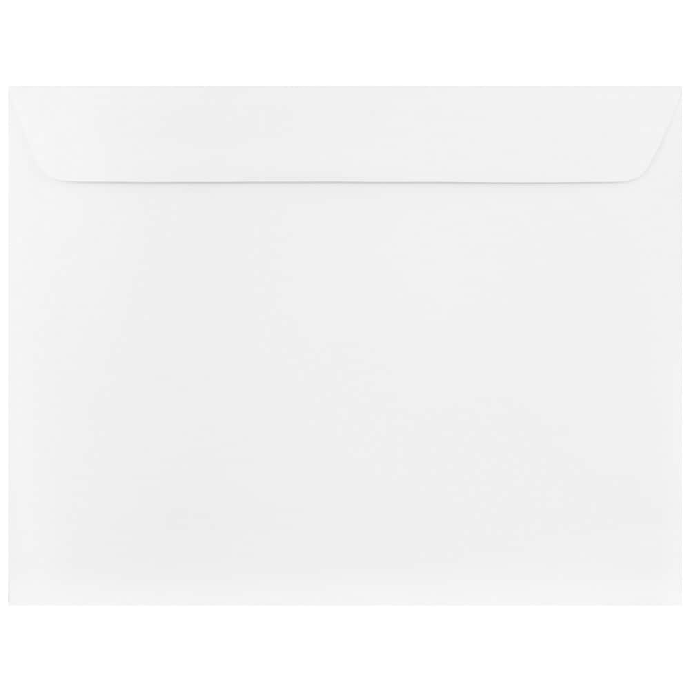 JAM Paper 10" x 13" Bright White Wove Strathmore Booklet Envelopes, 25ct.