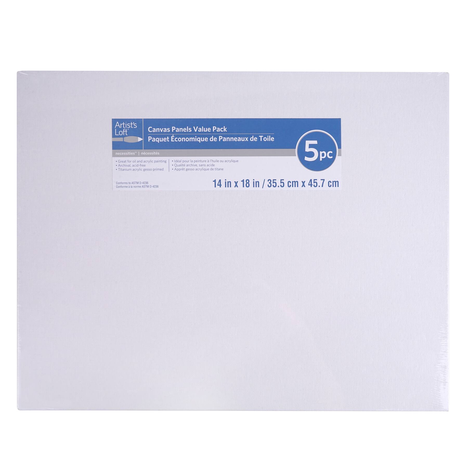 6 Packs: 5 ct. (30 total) Value Pack Canvas Panels by Artist's Loft® Necessities™