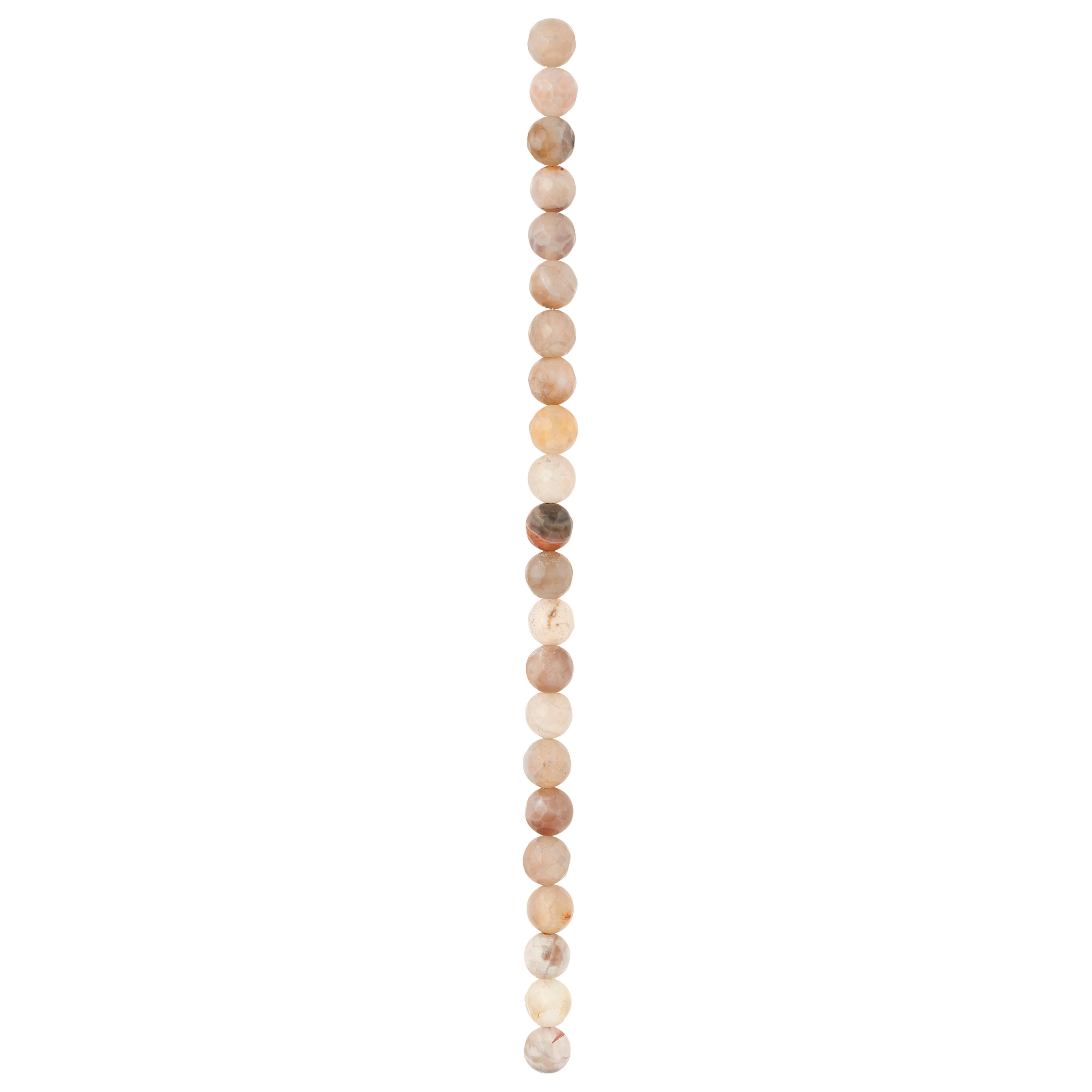 12 Pack: Neutral Mix Agate Round Beads, 8mm by Bead Landing™