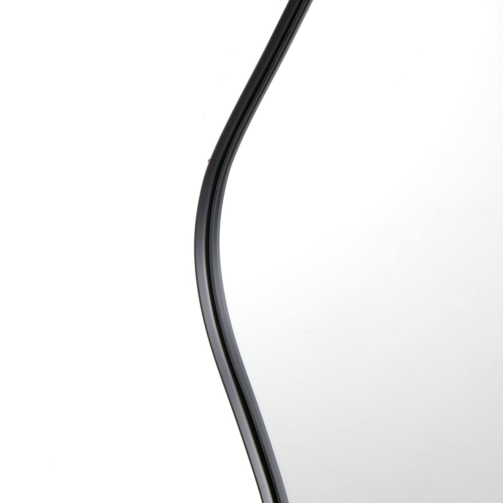 CosmoLiving by Cosmopolitan 31" x 28" Black Metal Abstract Wavy Wall Mirror