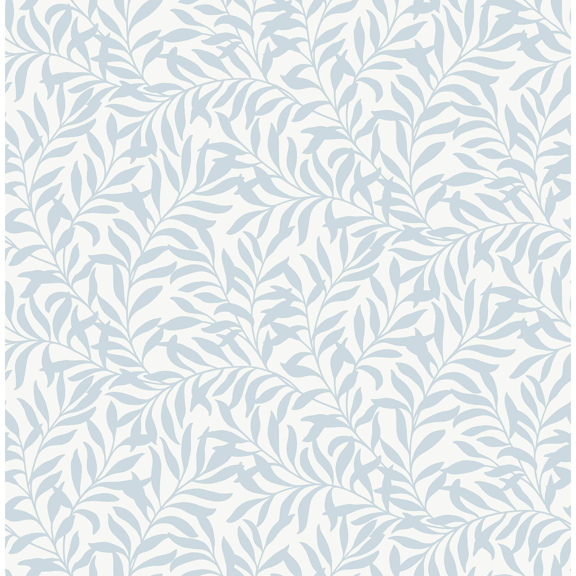 NuWallpaper Blue Wisley Peel & Stick Wallpaper