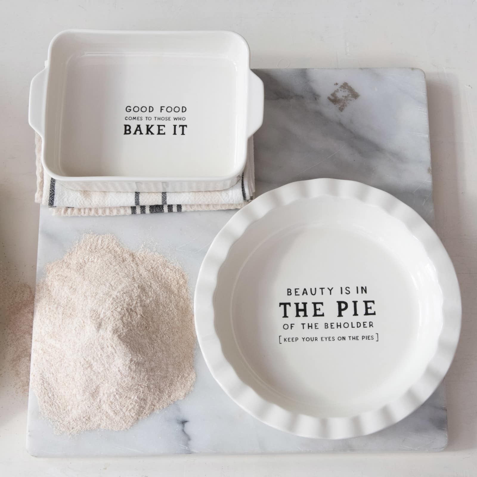 Hello Honey® White 11.25" Round Stoneware Pie Dish